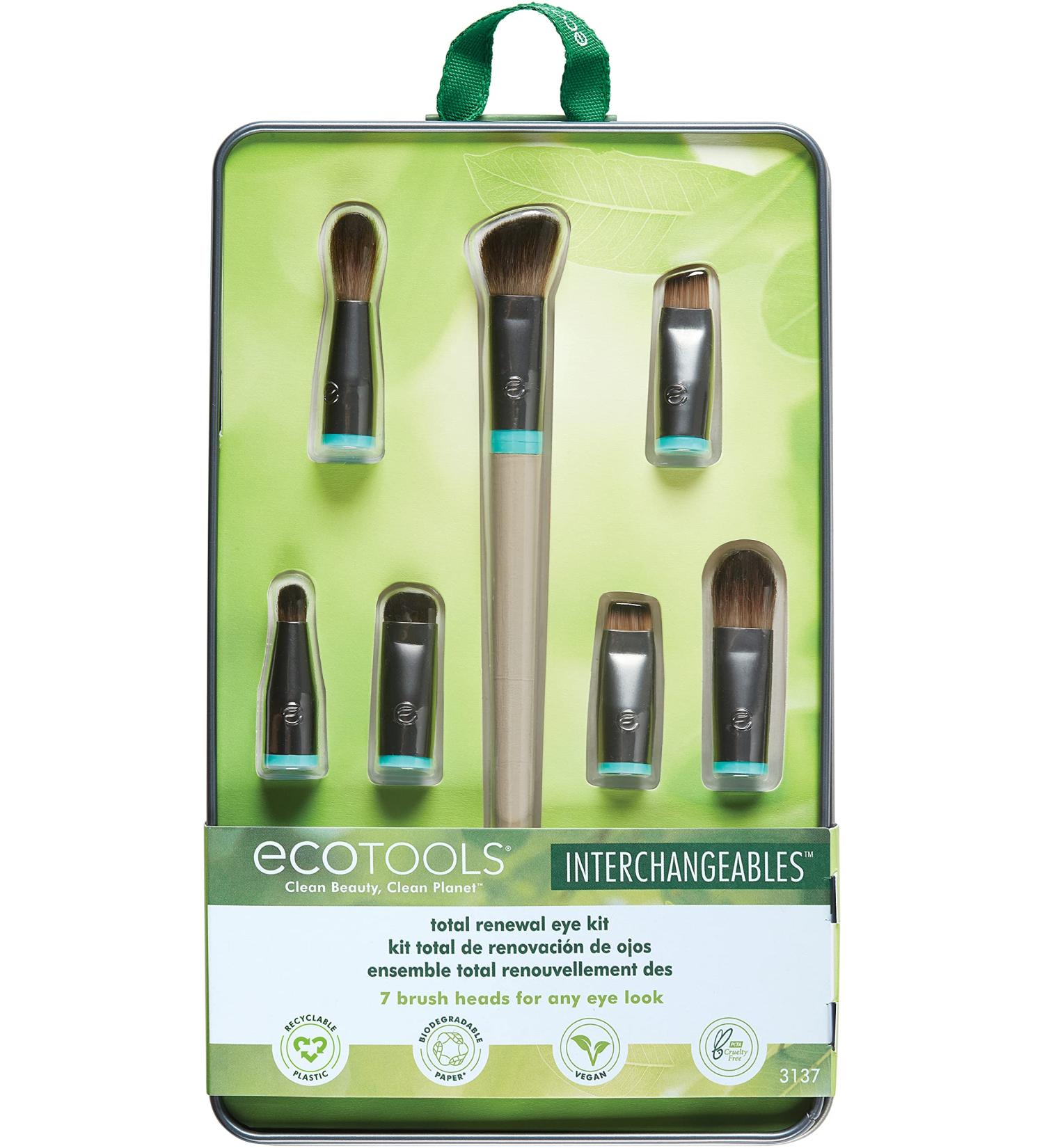EcoTools Interchangeable Eye Kit Makeup Brush Set with Case - 7 Brushes Included - Buy Online on GoSupps.com
