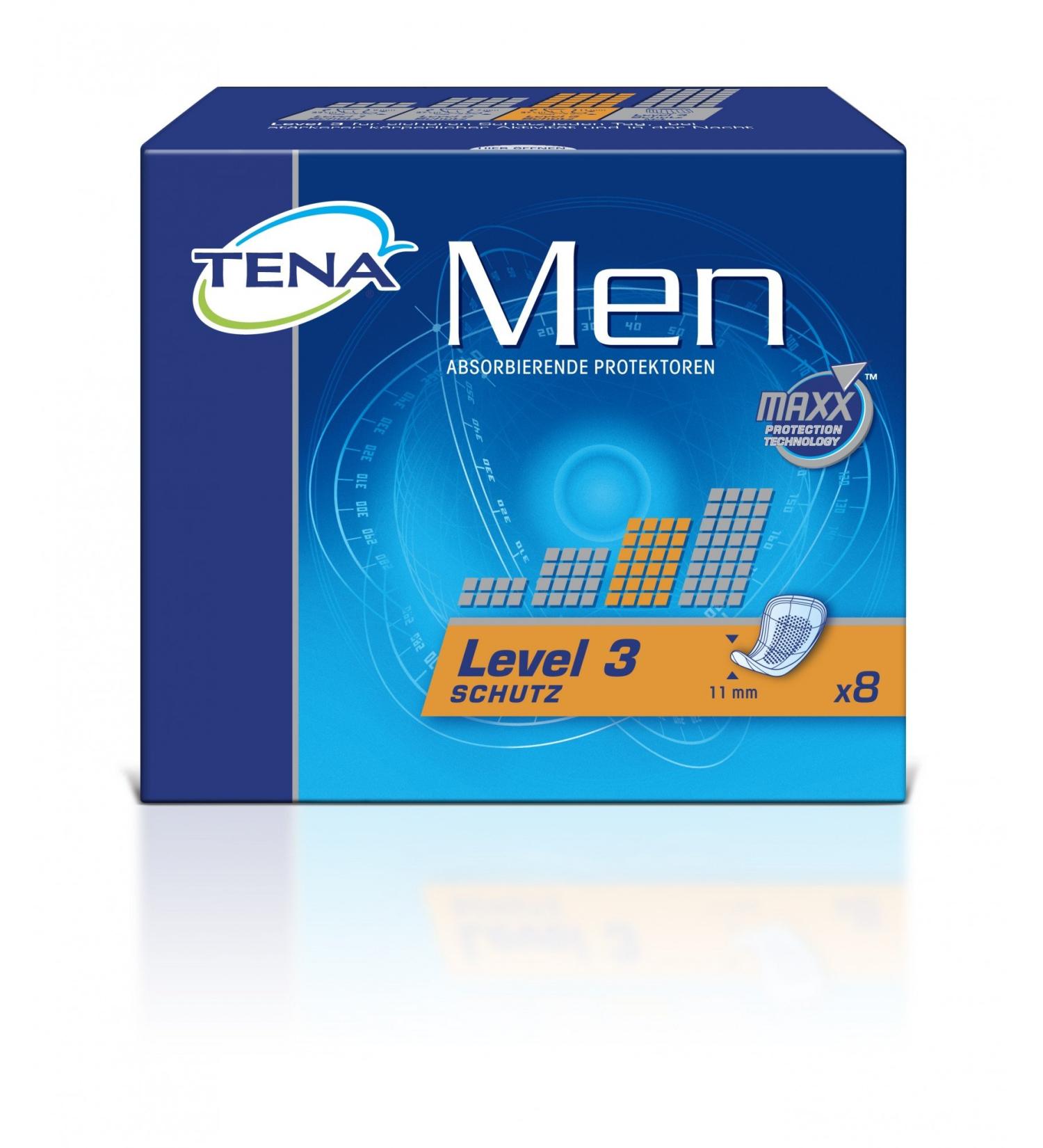 Tena Men Level 3 pads for men with moderate bladder weakness/incontinence pack of 6 (6 x 8 pieces)