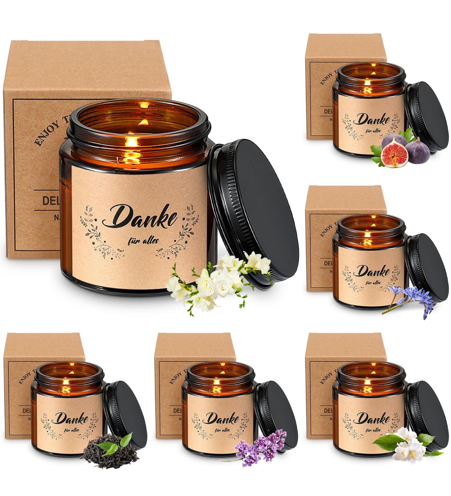 BBto 6-Piece Lavender Fragrance Candle Gift Set | Soy Wax Candles in Glass | Perfect Thank You Present for Women Moms Girlfriends Grandmas & Colleagues - Buy Online on GoSupps.com
