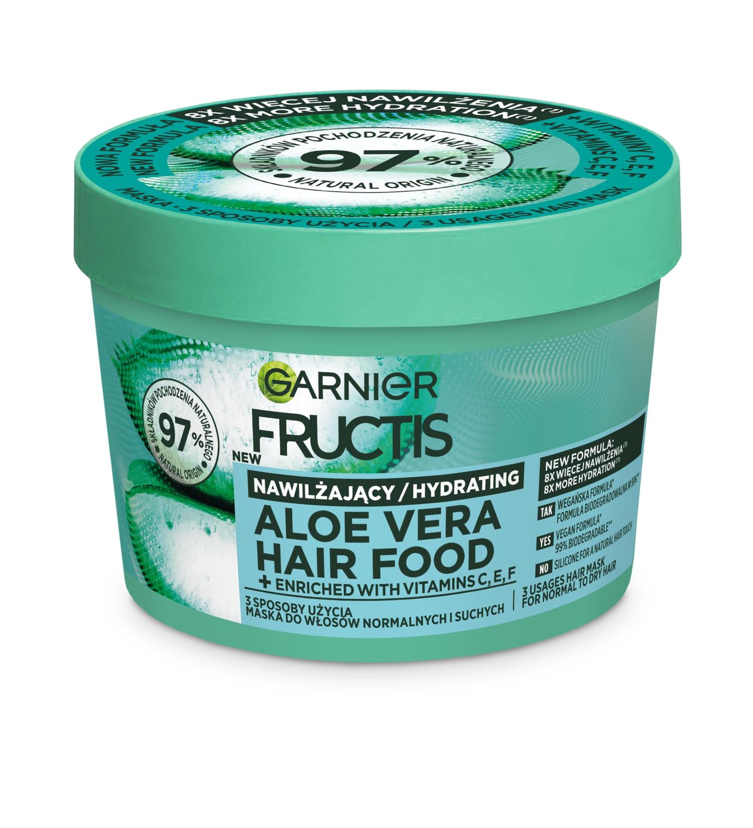 Garnier Fructis Hair Food Masque l'aloe vera pour cheveux normaux et secs 400 ml