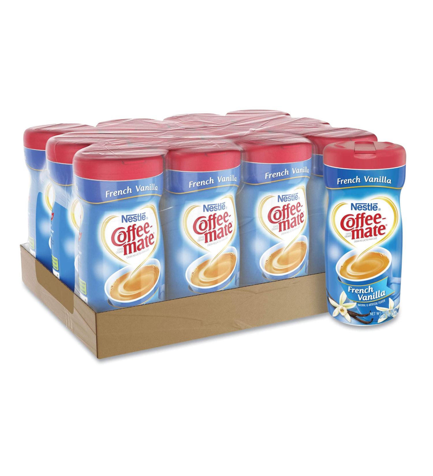 Coffee-Mate French Vanilla Powdered Creamer 15 Oz Canister 12/Carton - Non-Dairy | 35775Ct - Buy Online on GoSupps.com