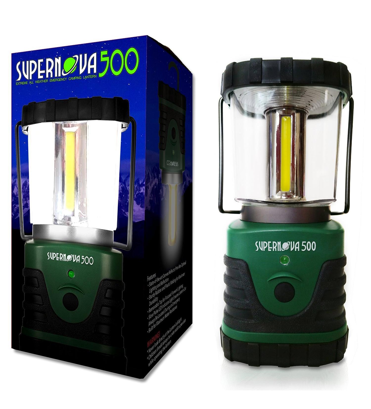 Supernova 500 Ultra Bright LED Lantern - Forest Green | 500 Lumens for Camping & Emergencies - Buy Online on GoSupps.com