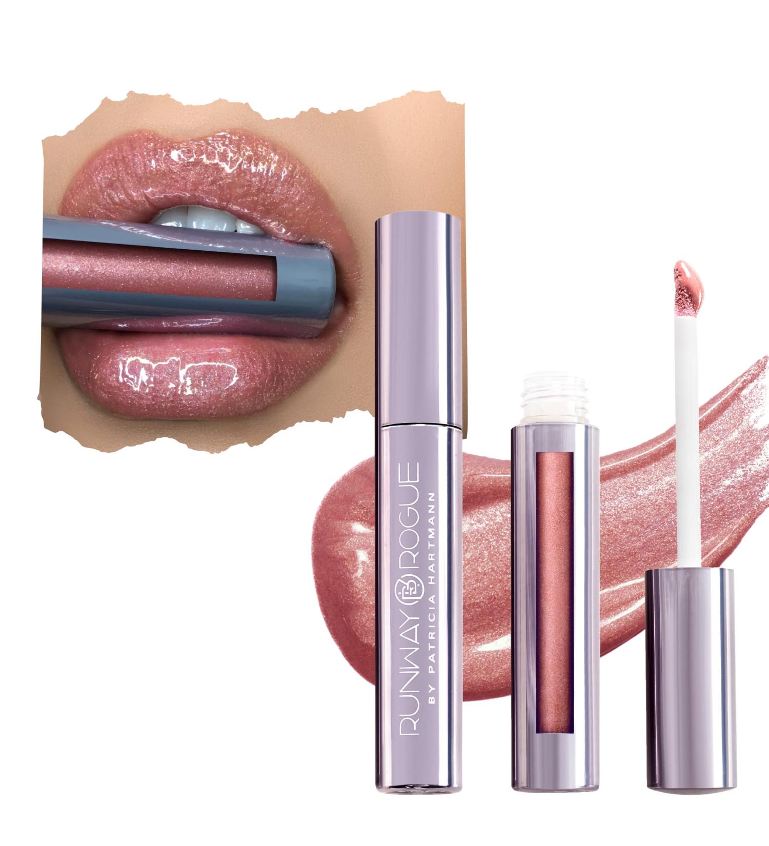 Runway Rogue LuxGloss High-Pigment Shimmer Rose-Gold Lip Gloss - Fashion Week 1 Fl Oz - Buy Online on GoSupps.com