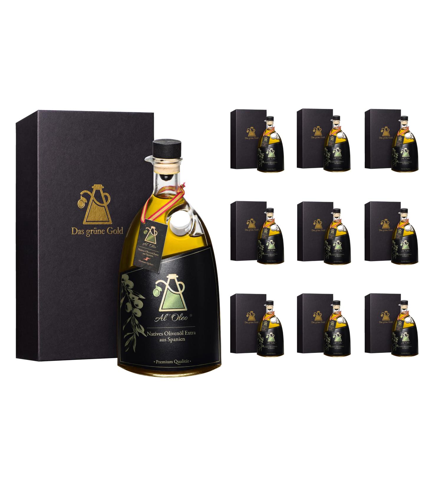 Al'Oleo Unfiltered Extra Virgin Olive Oil | 3-Time Global Award Winner | 2023-2024 New Harvest | 500 ml x 10 Units | Premium Spanish Olive Oil - Buy Online on GoSupps.com