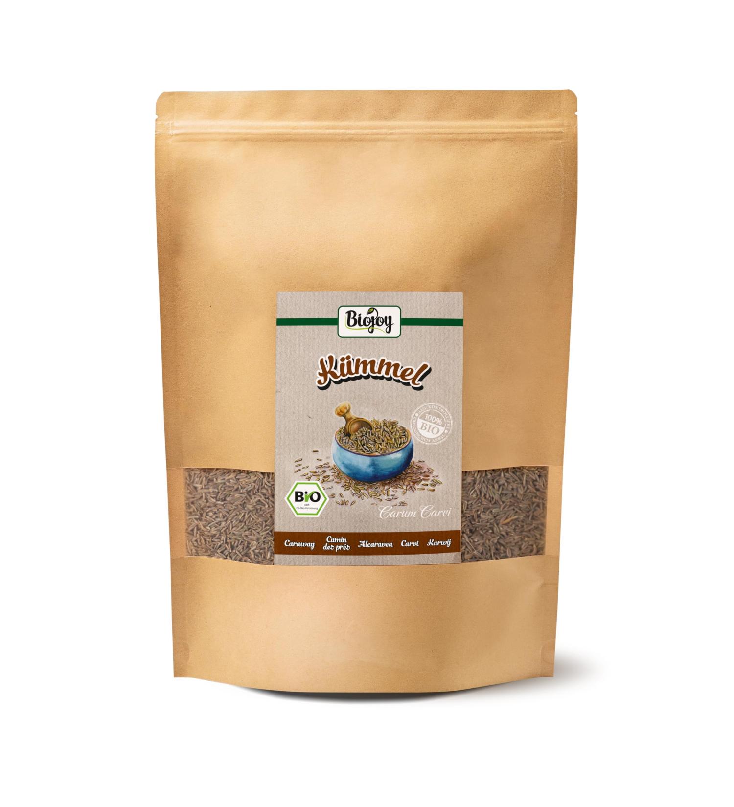 Biojoy Organic caraway seeds (1 kg) whole Meadow cumin without additives (Carum Carvi) - Buy Online on GoSupps.com