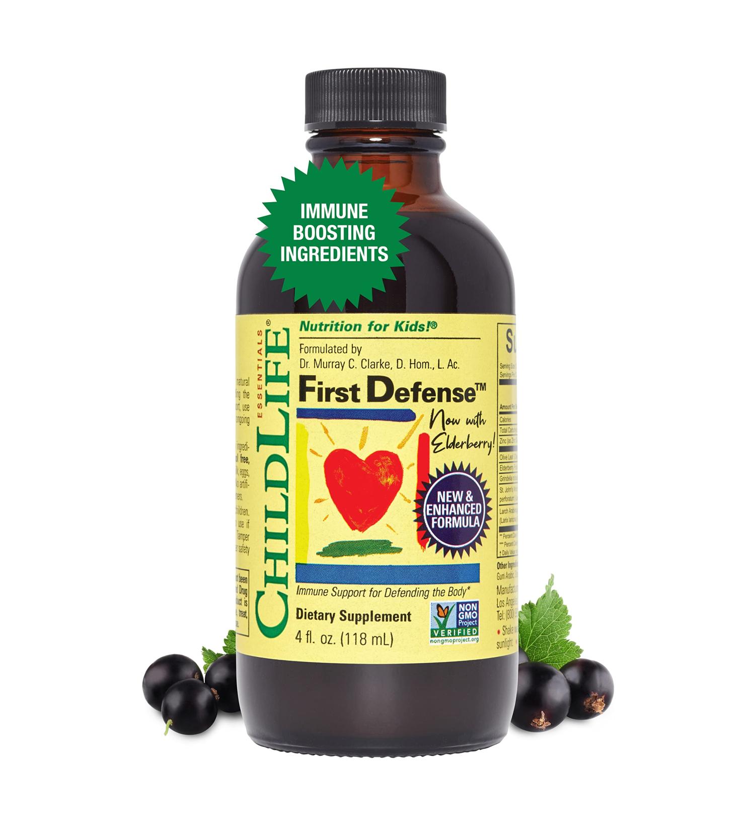 ChildLife Essentials First Defense - Kids Immune Support Supplement - 4 fl oz (Pack of 1) - Buy Online on GoSupps.com