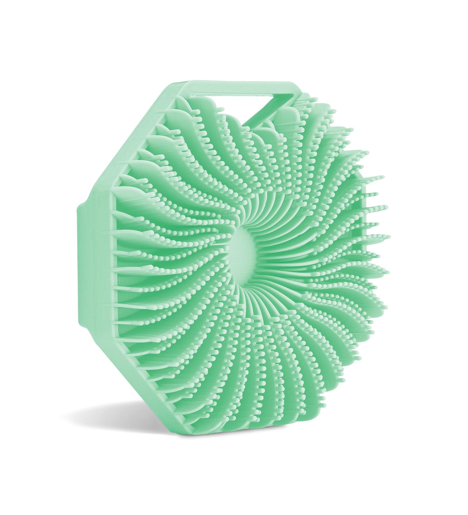 Silicone Body Brush - Gentle Bathing & Shower Brush for Men & Women | Soft Bristles & Peeling - Green - Buy Online on GoSupps.com