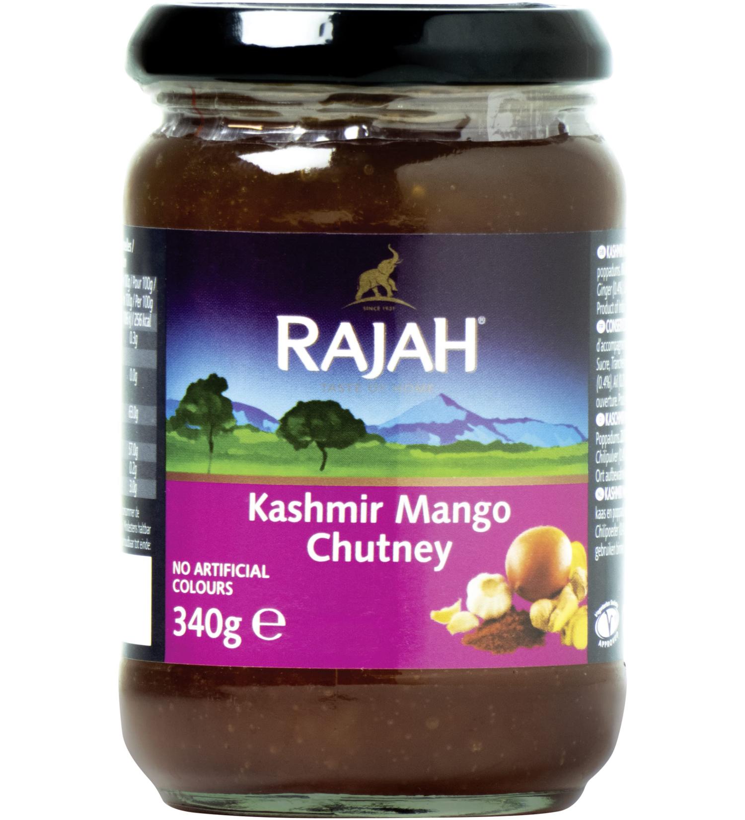 Buy Rajah Kashmir Mango Chutney - Fruity & Spicy Dip for Meat Fish & Cheese | 2 x 340g - International Shipping Available - Buy Online on GoSupps.com