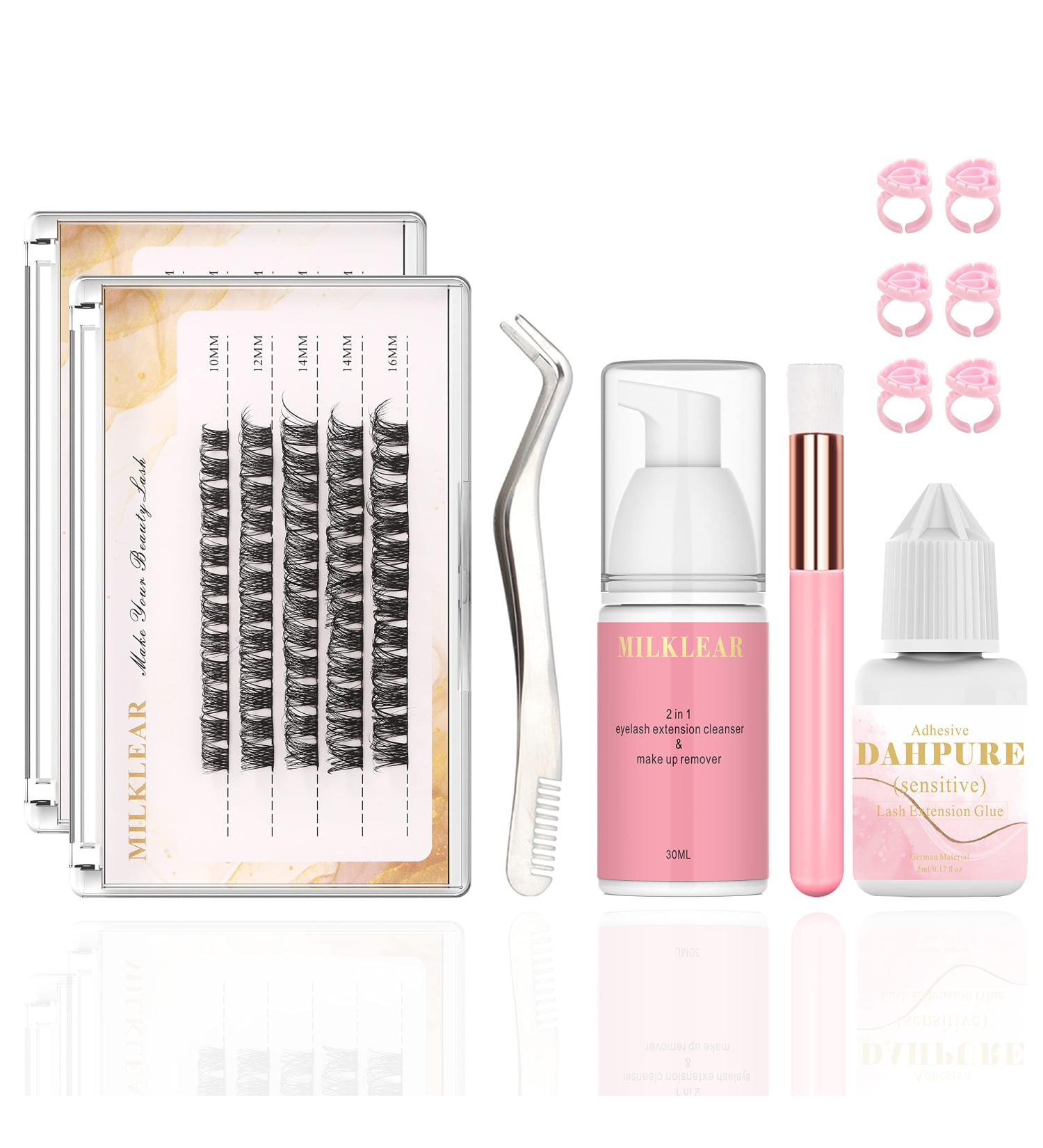 AHPURE Long-lasting DIY Eyelash Extension Kit - 120 PCS Individual Lashes with Tools for Beginners - Buy Online on GoSupps.com