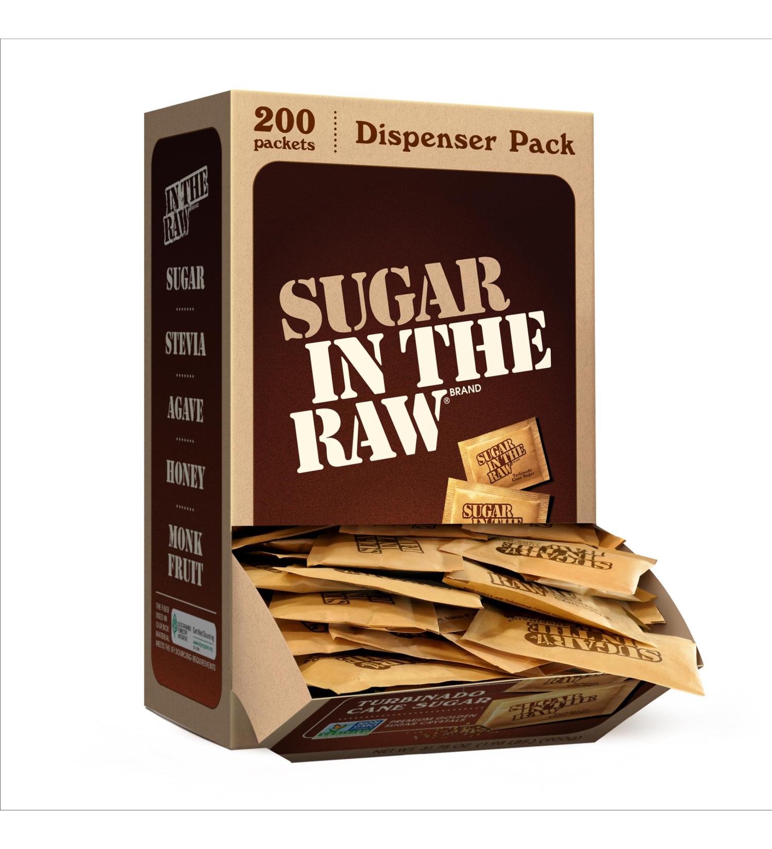 Unrefined Sugar Made From Sugar Cane 200 Packets/Box Sold as 1 Box - Buy Online on GoSupps.com