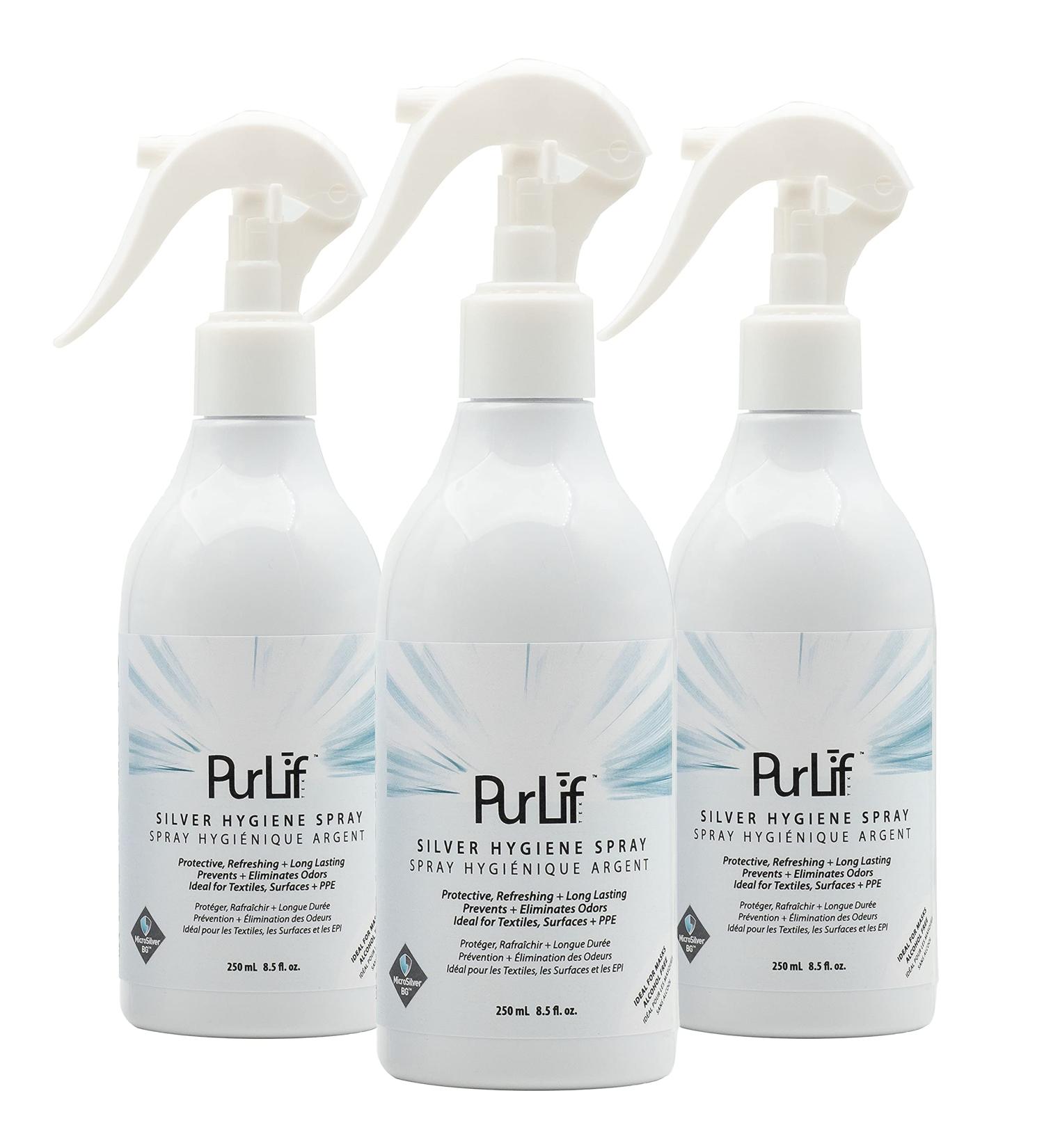 PurLif Silver Hygiene Mask Fabric Surface Spray and Deodorizer (3-Bottle Value Pack) - Buy Online on GoSupps.com