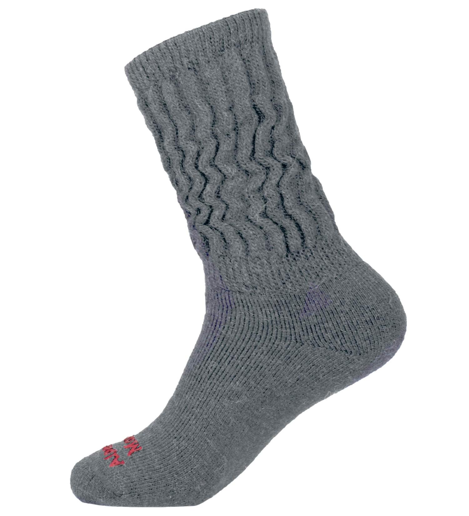 Alpacas of Montana Therapeutic Alpaca Socks for Diabetic Neuropathy - Large Gray (5 Colors) | Mid Calf | Large Calves - Buy Online on GoSupps.com
