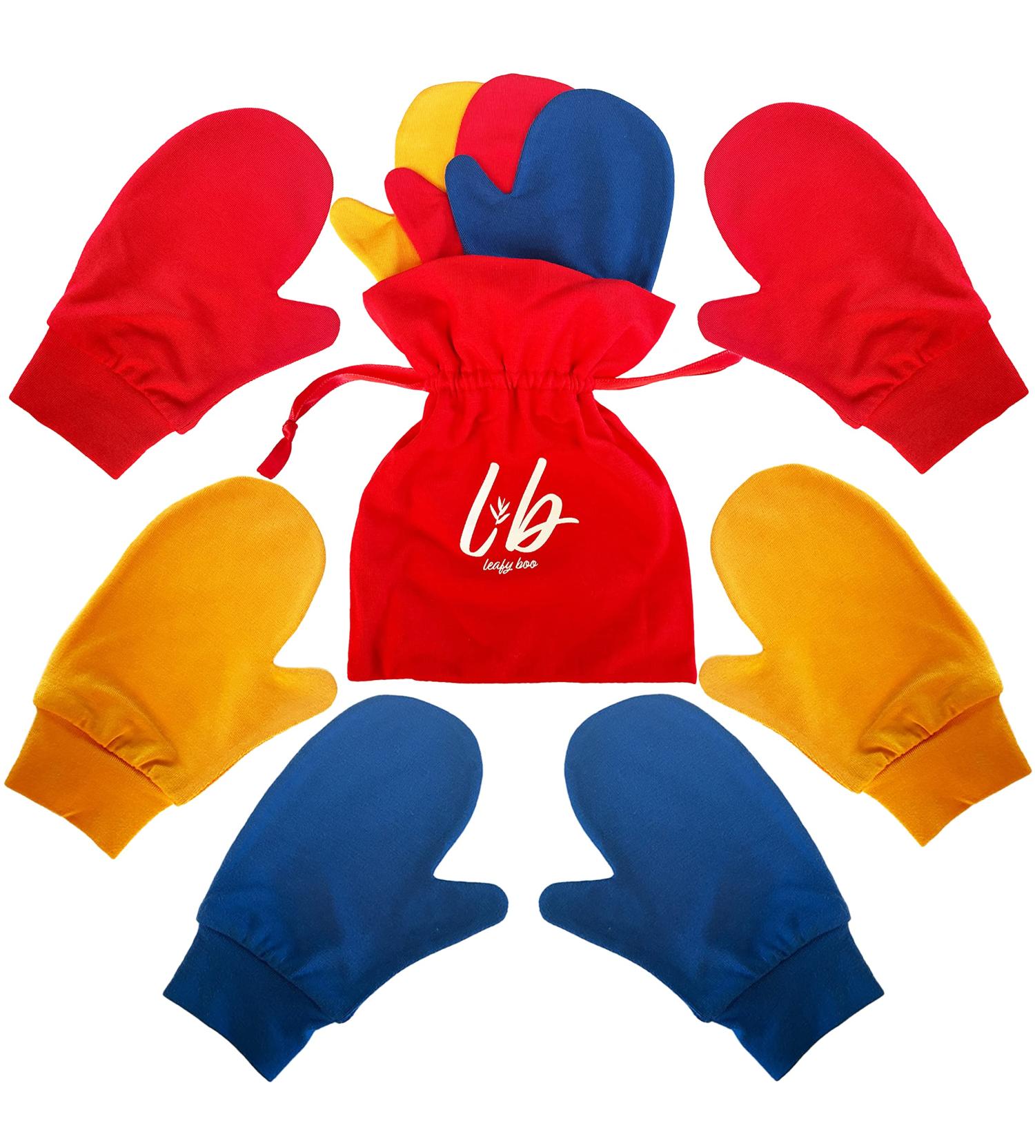 Bamboo Mittens for Eczema Age 1-2 Kids Dry Skin Eczema Gloves Overnight Moisturizing for Children 3 Pairs 1 - 2 Year - Buy Online on GoSupps.com