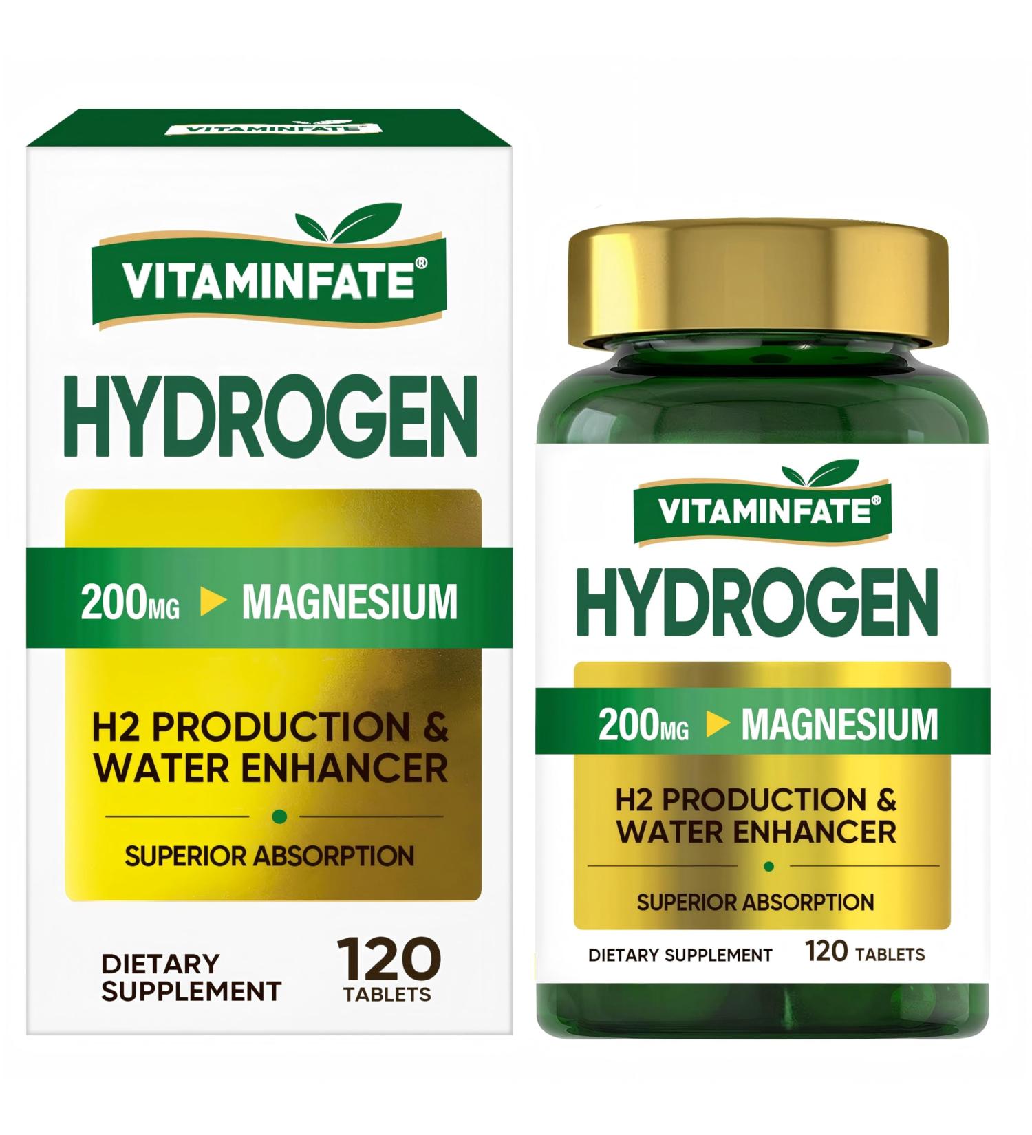 Hydrogen Water Tablets with Magnesium & Electrolytes 120 Tablets | H2 Molecular Hydrogen Supplement to Support Energy Brain Health Metabolism & Healthy Aging 120 Count (Pack of 1) - Buy Online on GoSupps.com