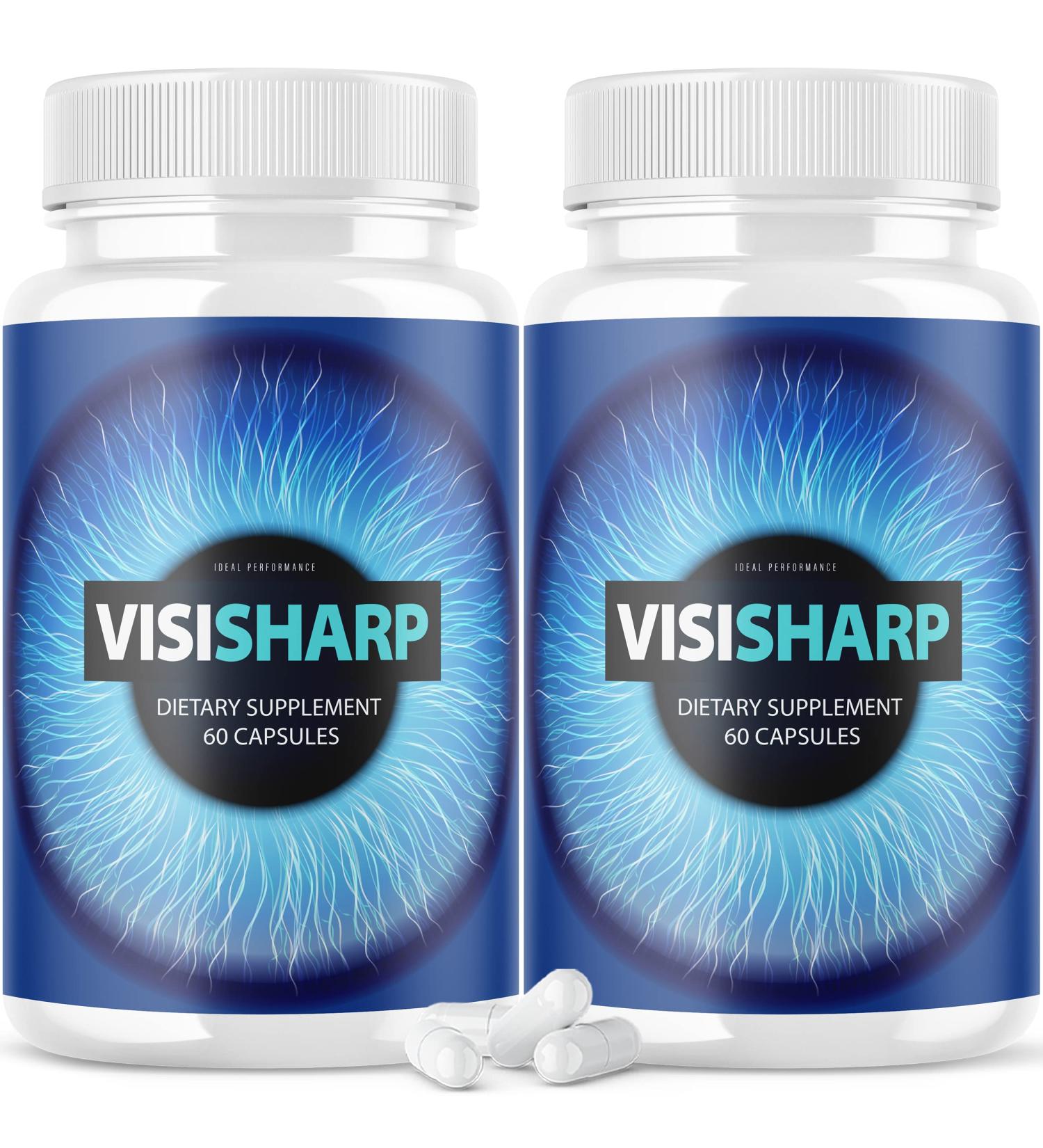 (2 Pack) Visisharp Advanced Eye Health Formula for Eyes Pills Visi Sharp Supplement (120 Capsules)