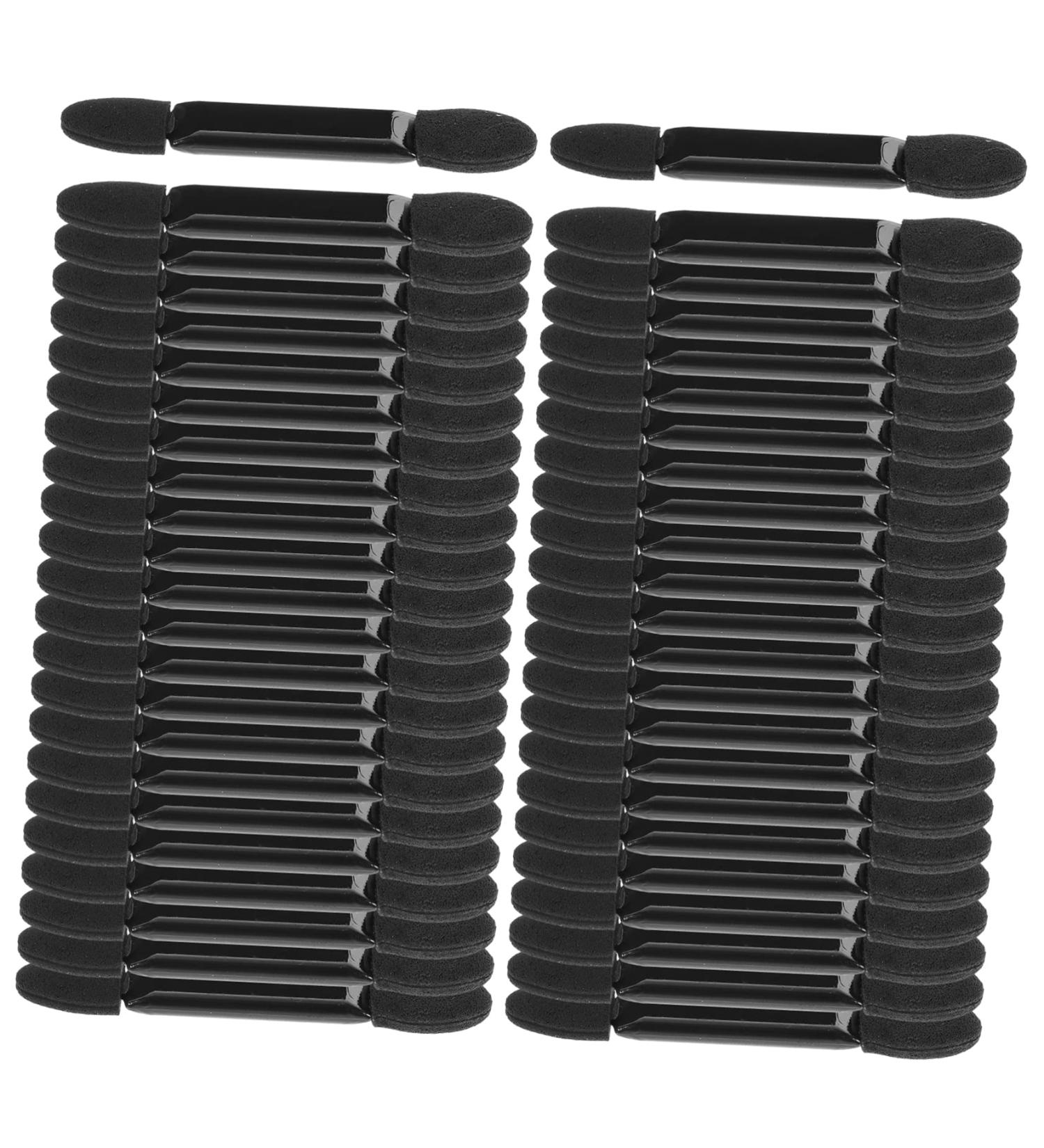 PLAFOPE 100pcs Eyeshadow Brush Kit Make up Sponges for Face Eyeshadow Sponge Short Mini Black - Buy Online on GoSupps.com