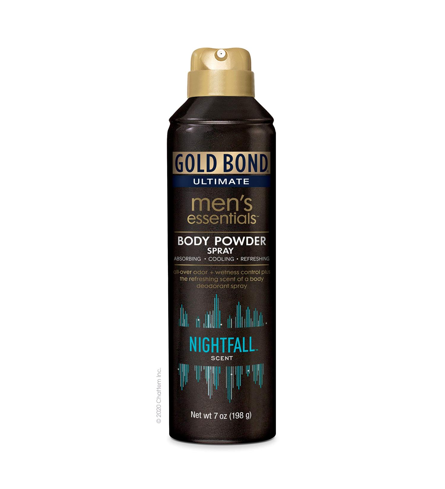Gold Bond Ultimate Men's Essentials Body Powder Spray 7 oz - Nightfall Scent for Odor & Wetness Protection - Buy Online on GoSupps.com