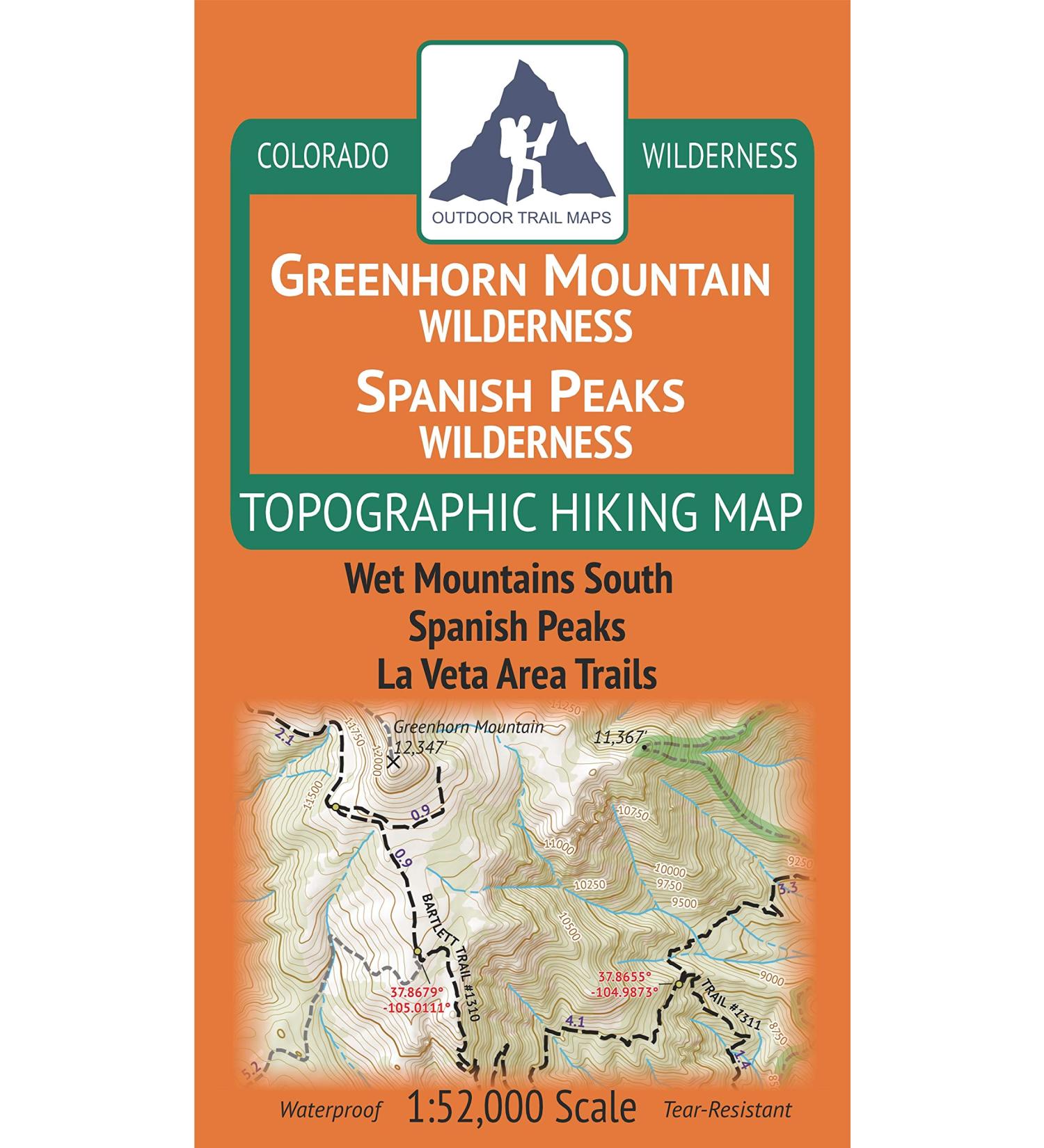 Greenhorn Mountain/Spanish Peaks Wilderness Topographic Hiking Map - Colorado Trail Maps (2019) - Buy Online on GoSupps.com