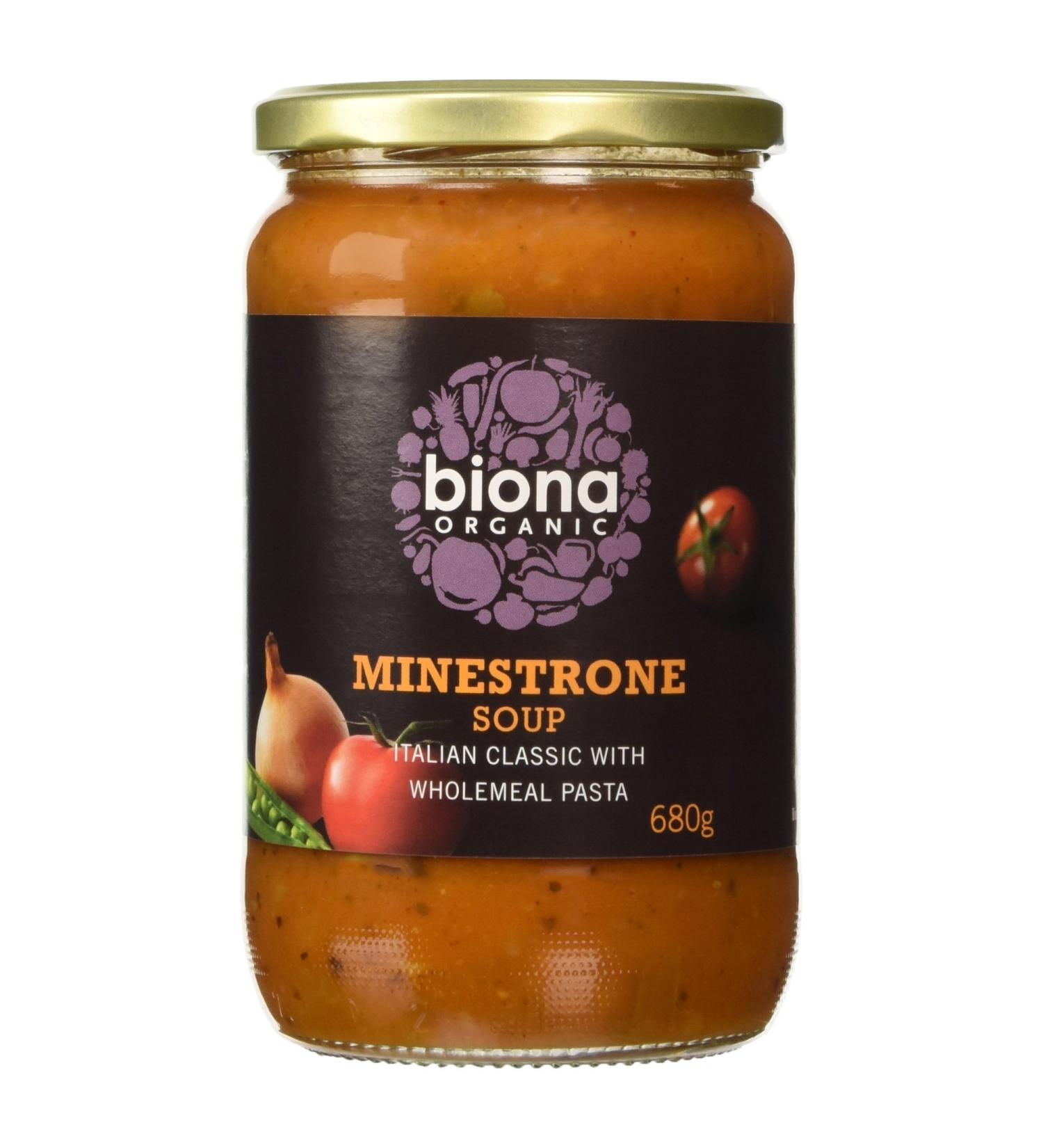 Biona Organic Minestrone Soup 680g - Shop the Best Organic Soup Online - Buy Online on GoSupps.com