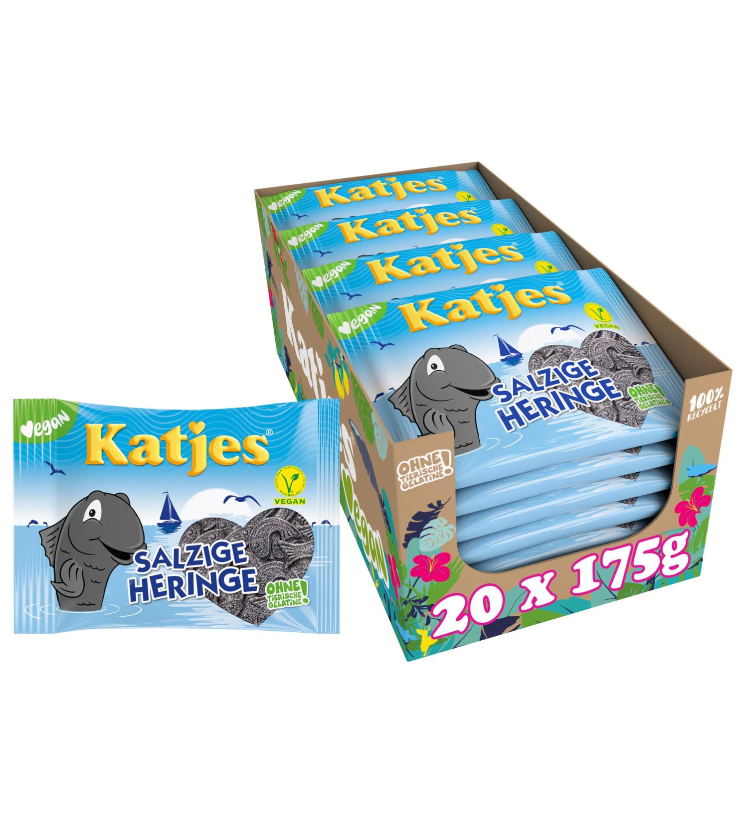 Buy Katjes Salty Herring Vegan Bulk Pack - 20 x 175g | International Shipping Available - Buy Online on GoSupps.com