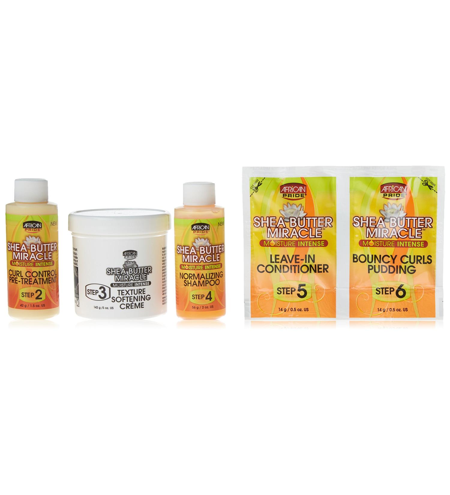 African Pride Shea Butter Miracle Texture Softening Elongating System Kit - Buy Online on GoSupps.com