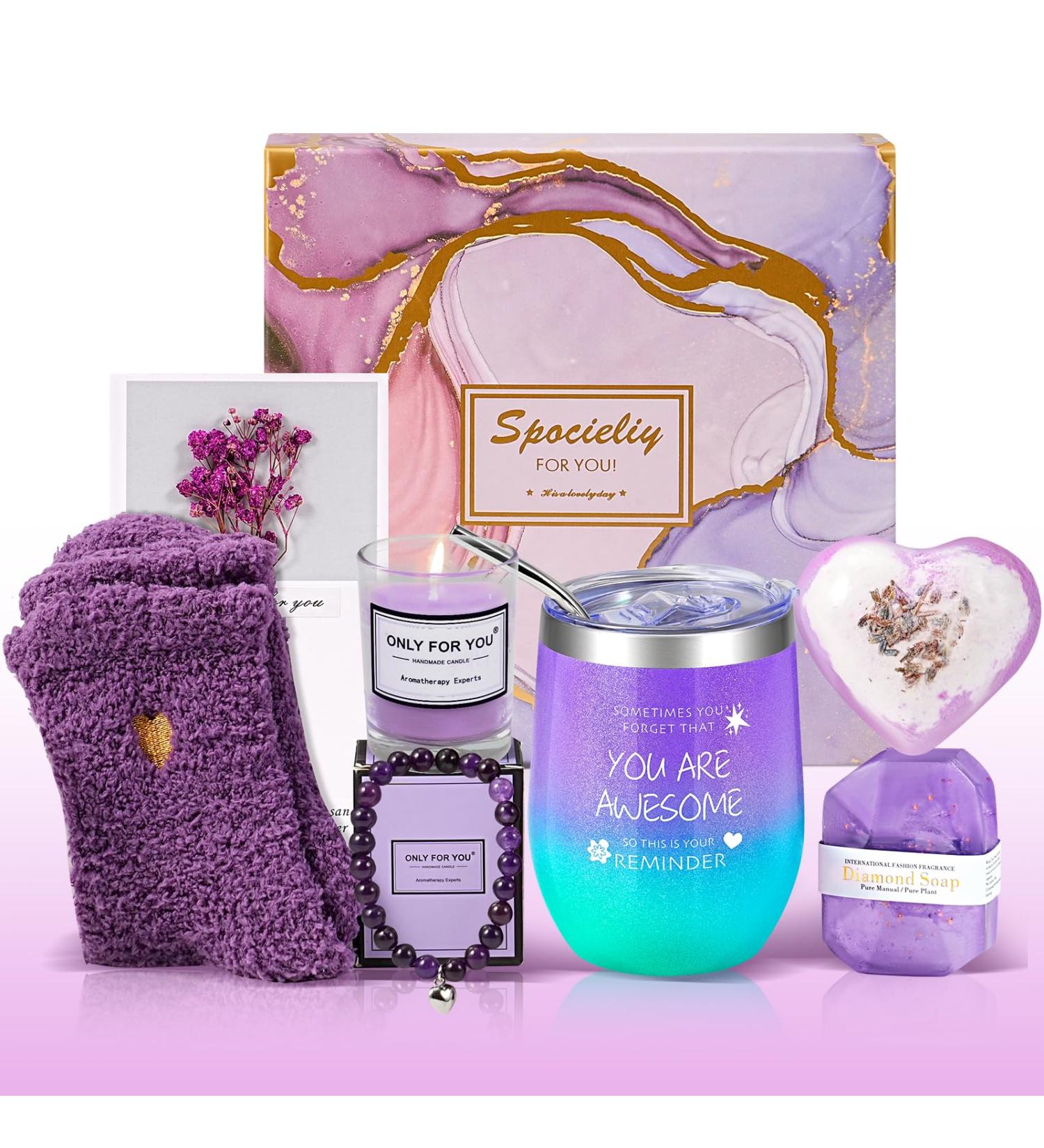 Relaxing Spa Gift Box for Women - Perfect Birthday Valentine's Mother's Day & Christmas Gifts for Mom Wife Girlfriend & Friends - Buy Online on GoSupps.com
