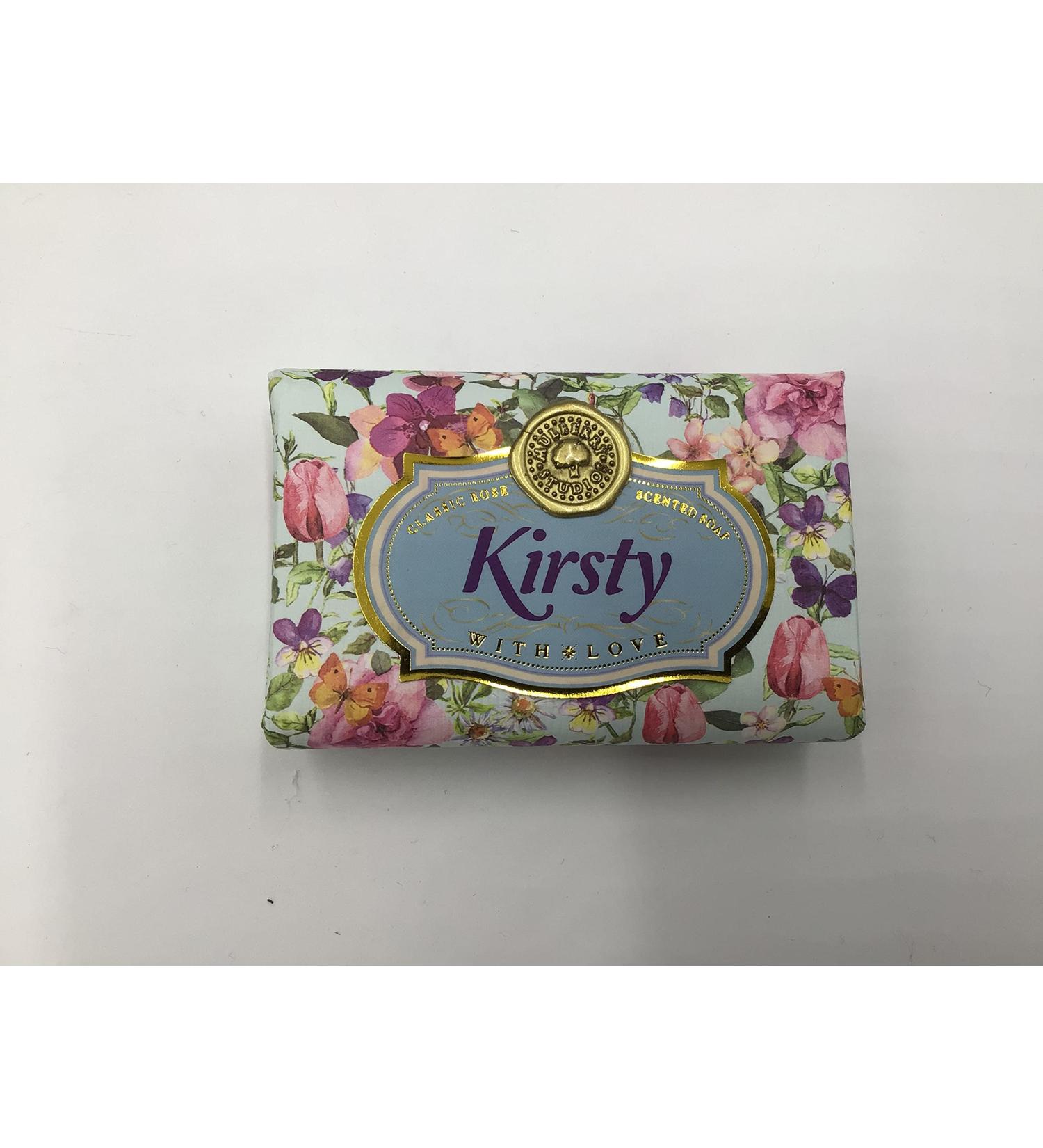 Kirsty - Gift Soap Bar For Her Birthday Rose Scent Mum Grandmother Cleanser Lather Present Girl