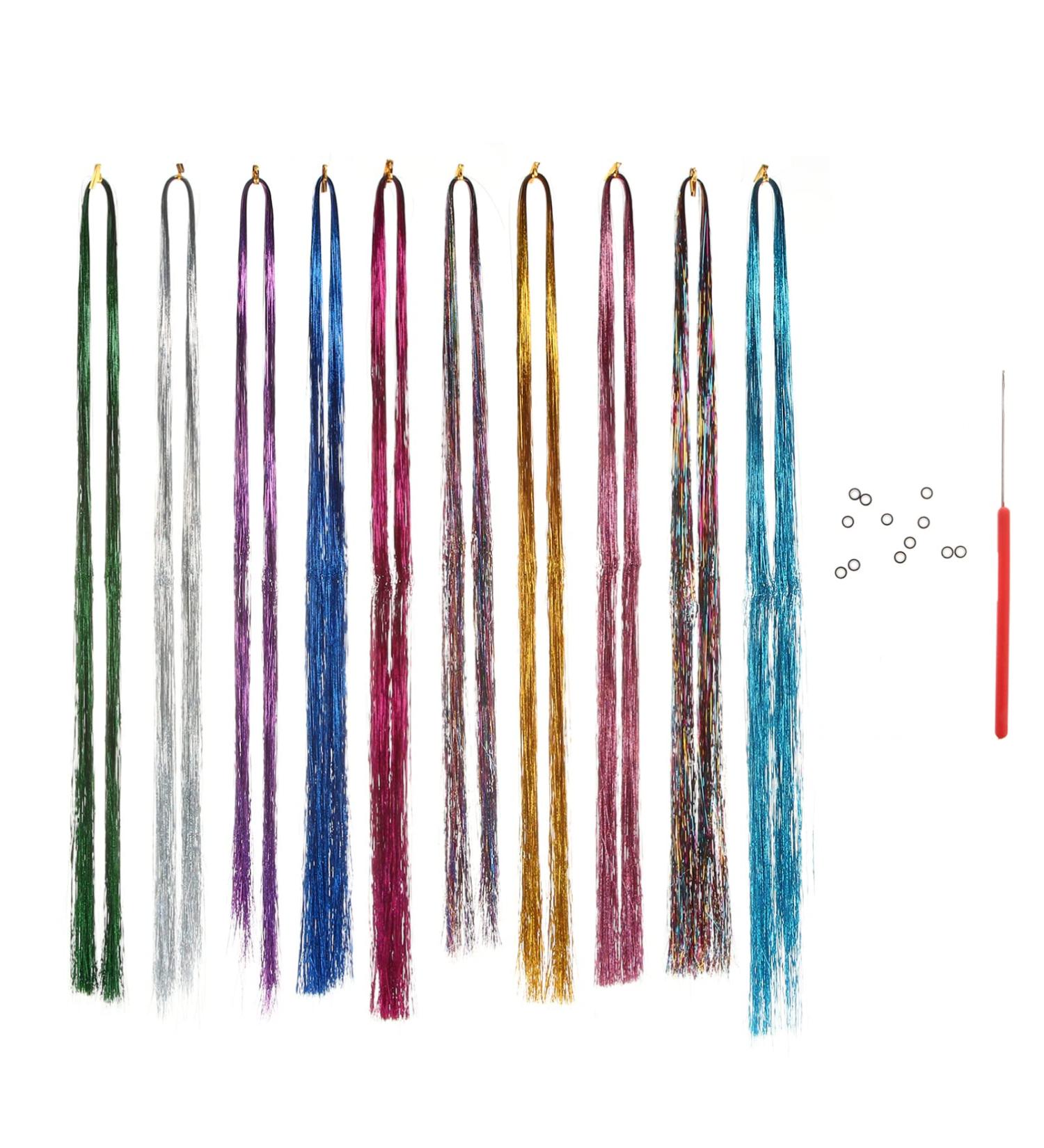 Lurrose 1 Set Seamless hair extension highlight hair extensions braid wigs glitter hair long wavy hair extension Hair Extensions for Women womens wigs High temperature wire Miss clip Metal - Buy Online on GoSupps.com