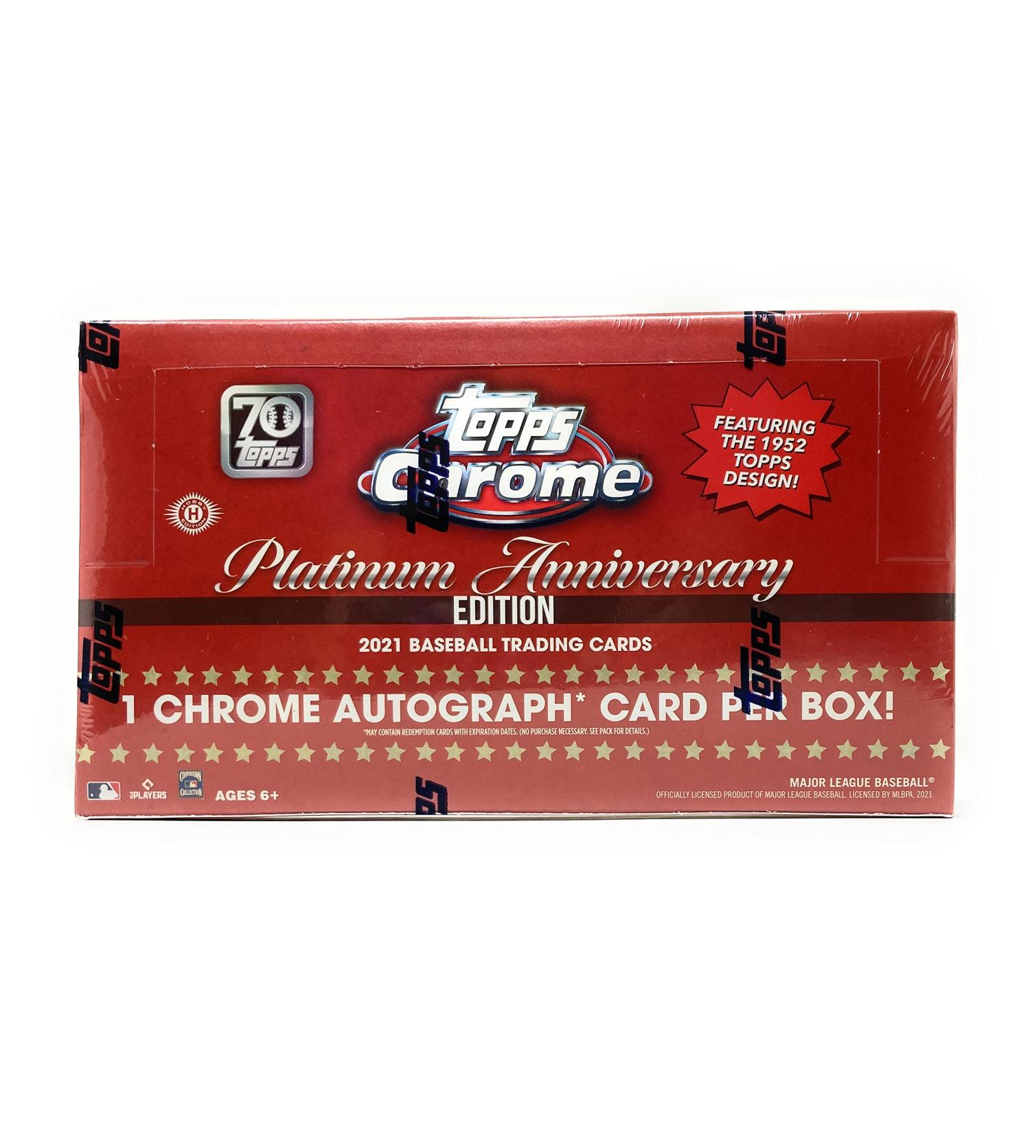2021 Topps Chrome Platinum Baseball Anniversary Hobby Box - 24 Packs, 1 Auto - Buy Online on GoSupps.com