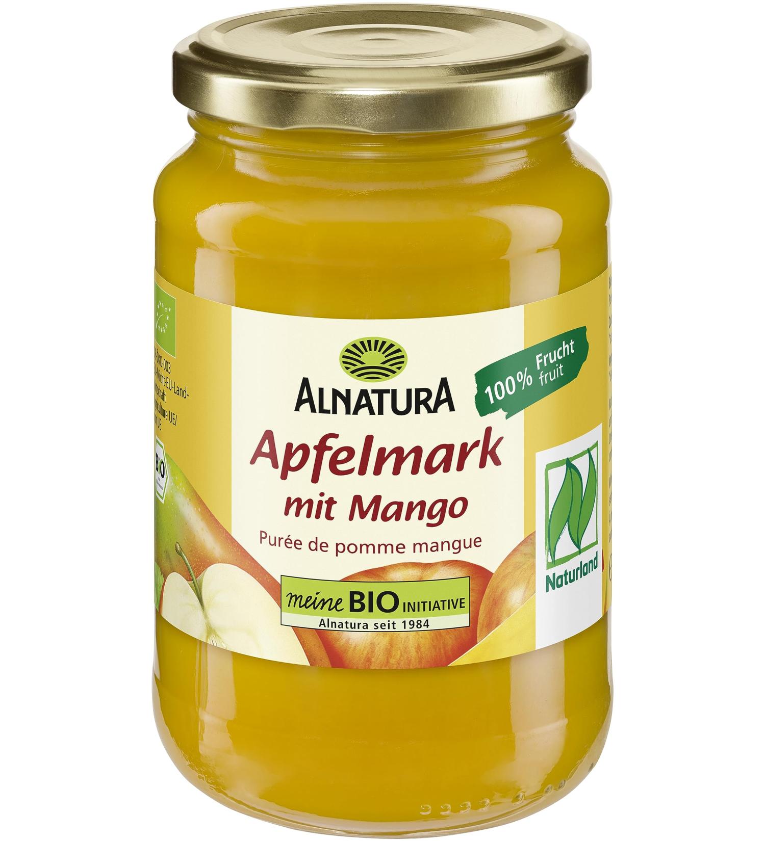 Alnatura Organic Apple Puree with Mango - Vegan Pack of 6 (6 x 360g) - Healthy Snack for Kids & Adults - Buy Online on GoSupps.com