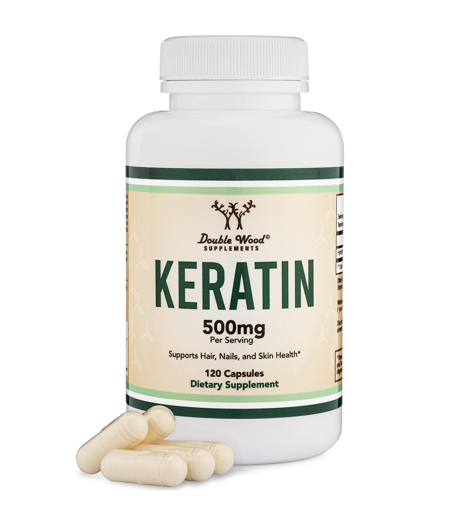 Keratin Hair Growth Vitamin - 500mg (120 Pills) for Men & Women - Vital Protein for Hair, Skin & Nails - Buy Online on GoSupps.com