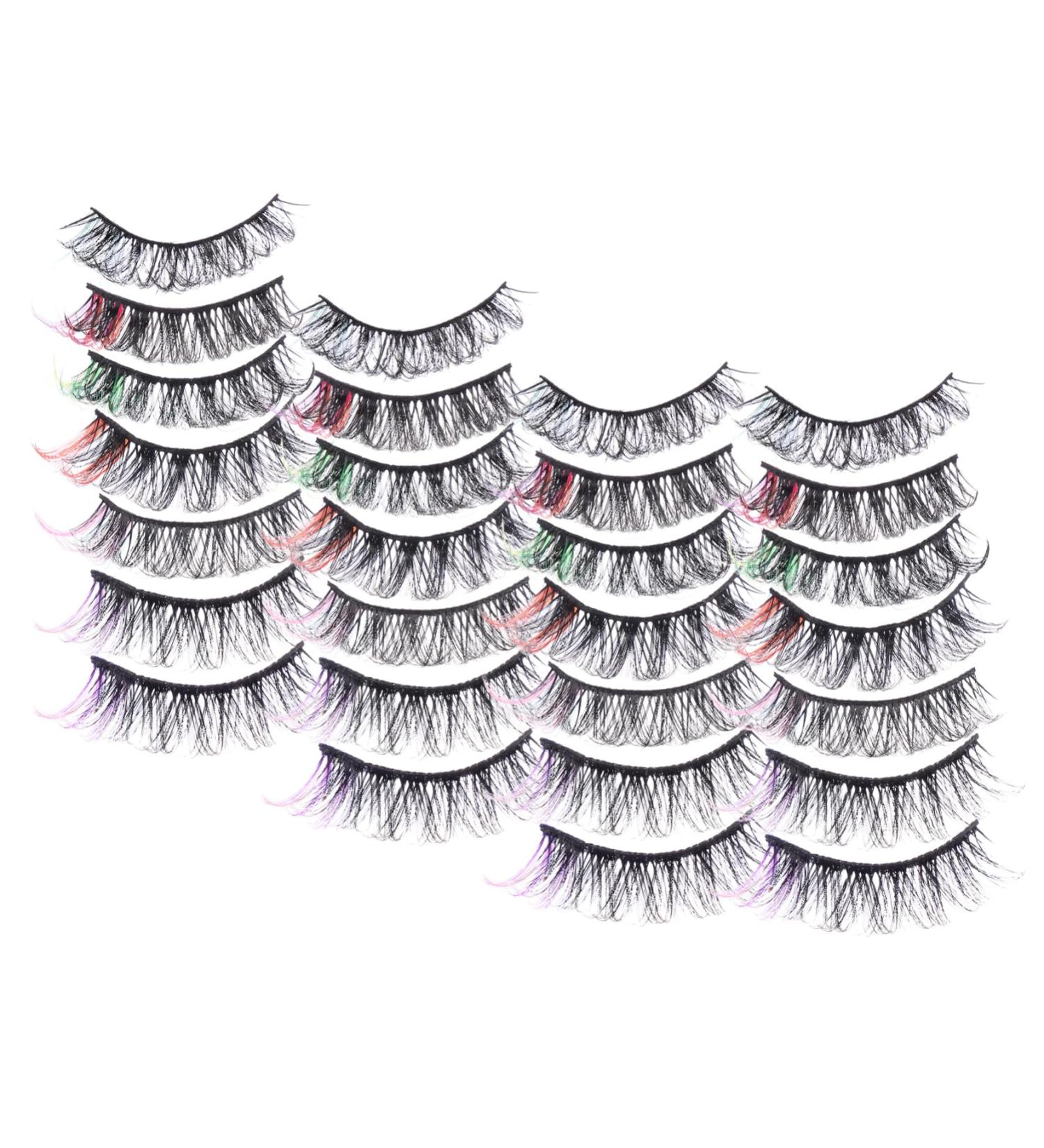 FOMIYES 14 Pairs Fake Eyelashes False Lashes Curl Lash Extensions Colored Lash Extensions Lash Extensions Clusters False Lash Extensions Fake Lashes Imitation Extend Cosplay - Buy Online on GoSupps.com