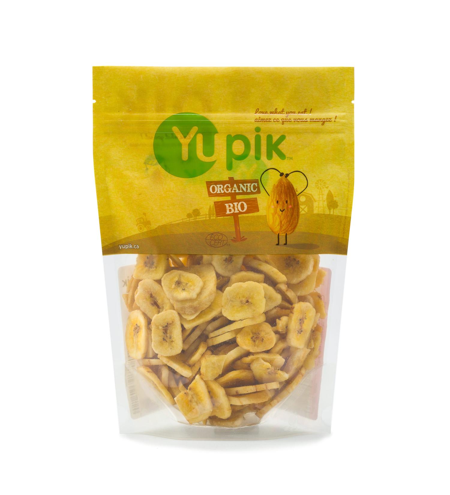 Yupik Organic Sweetened Dried Banana Chips 14.1 Oz - Non-GMO, Vegan, Gluten-Free - 1 Pack - Buy Online on GoSupps.com