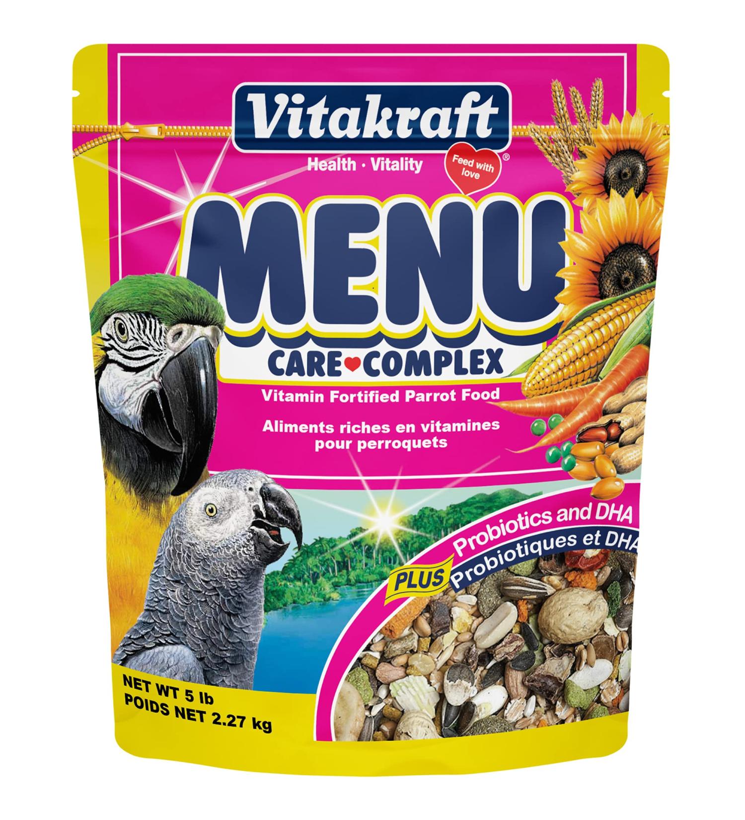 How many birds can a 5-pound bag of Vitakraft Menu Vitamin Fortified Parrot Food for Macaws, Amazons, and Large Pet Birds feed - Buy Online on GoSupps.com