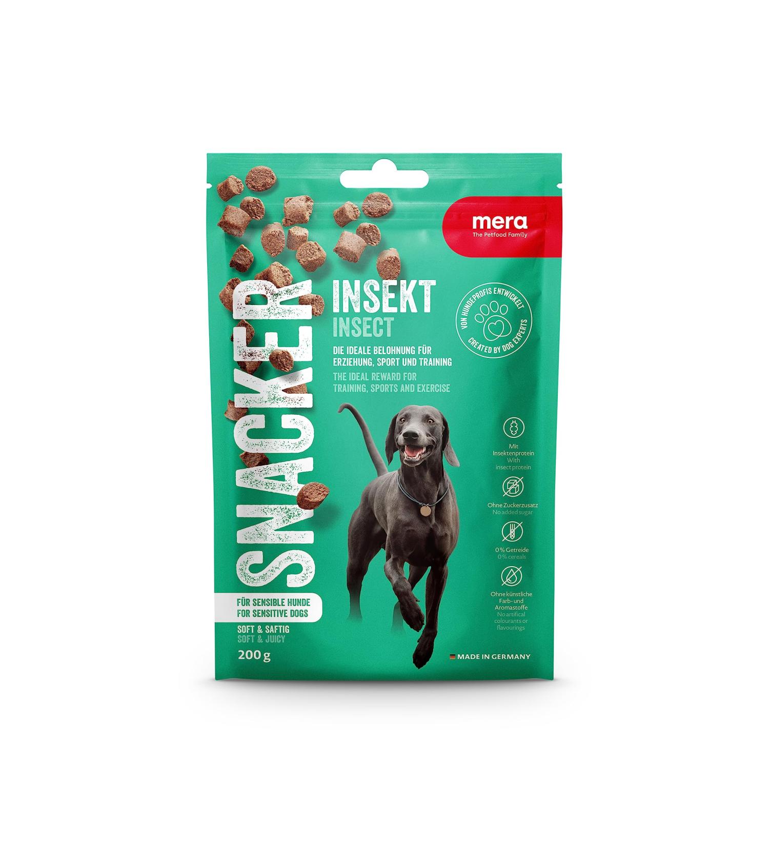 Buy Mera Snacker Insect 200g - Grain-Free Sustainable Dog Training Treats | Hearty Meaty Snacks for All Dogs - Buy Online on GoSupps.com