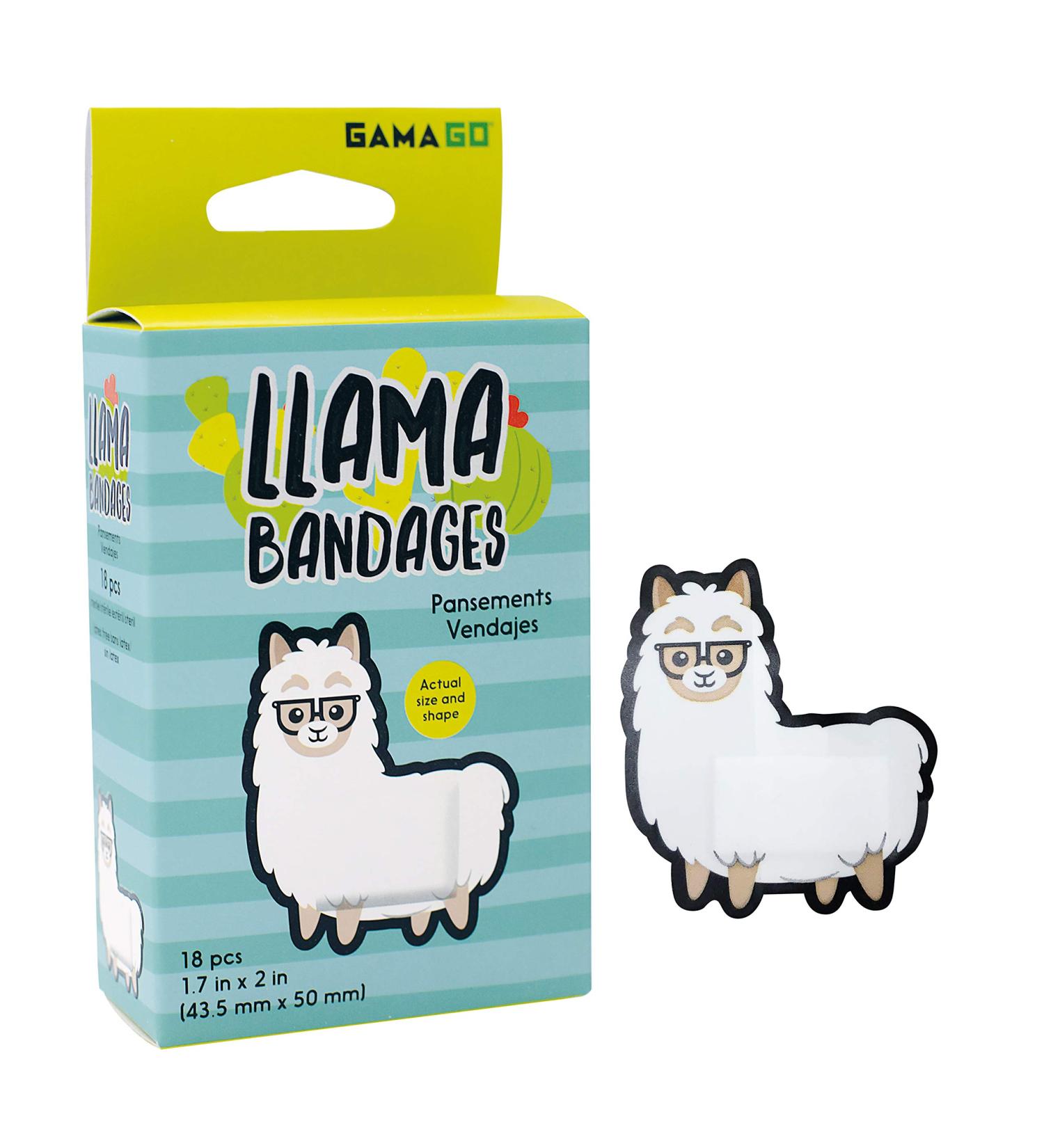 GAMAGO Llama Bandages for Kids - Set of 18 Sterile & Latex-Free First Aid Bandages - Fun Gift for Kidults & Children - Buy Online on GoSupps.com