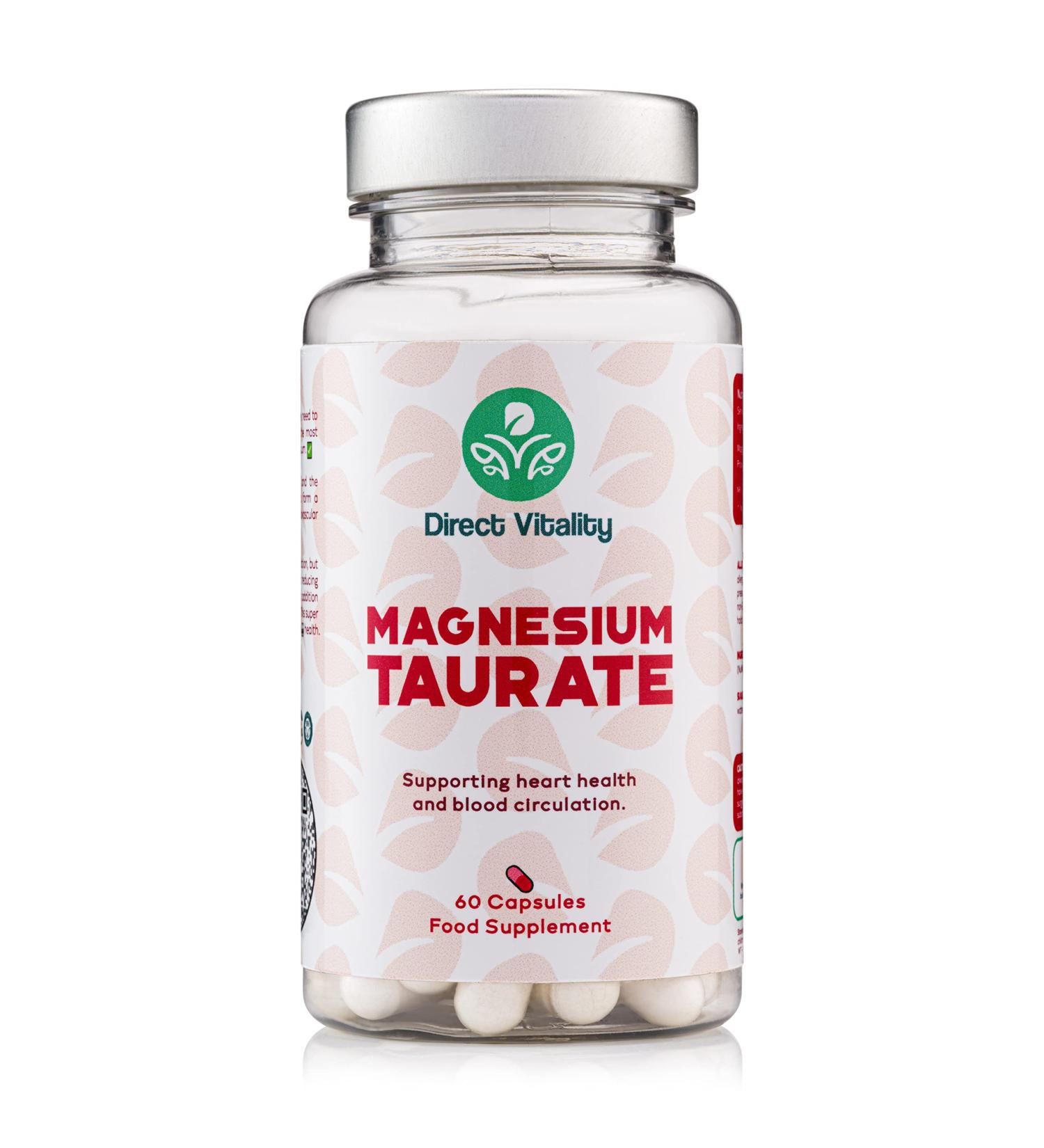 700mg Magnesium Taurate Capsules | UK Made | Vegan | 2 Months Supply | GMP Certified - Buy Online on GoSupps.com