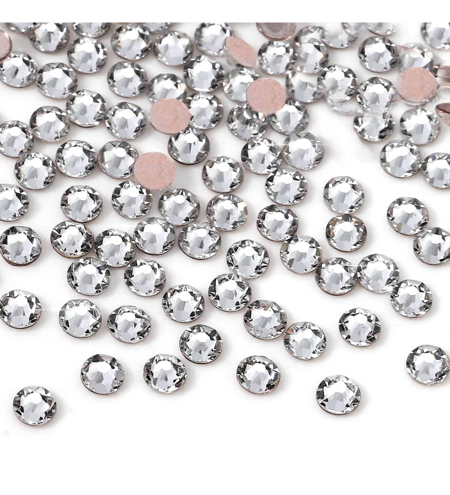 FEIlei Flatback Glass Nails Rhinestones Nail Art Decoration Gems Manicure Accessories - Buy Online on GoSupps.com