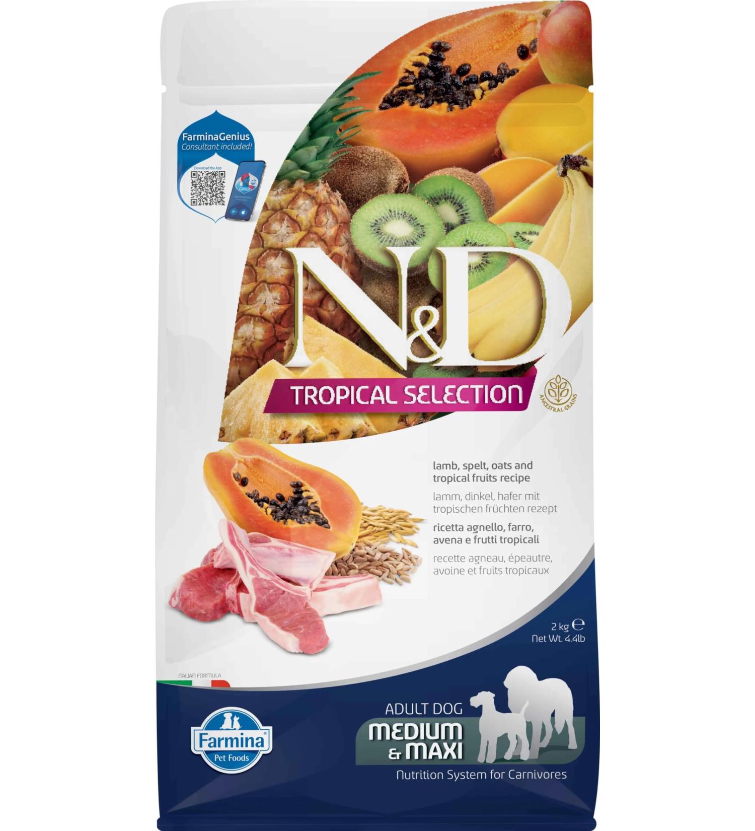 FARMINA ND Dog Tropical Selection Med Maxi Lamb 2 kg
