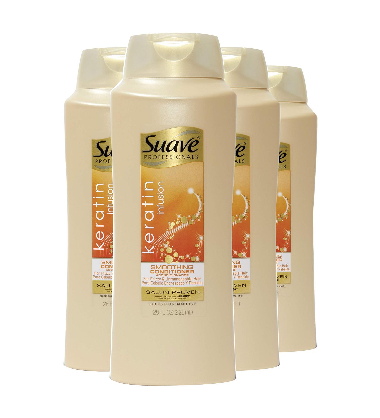 Suave Professionals Keratin Infusion Smoothing Shampoo & Conditioner, 28 oz (2 Pack) - Buy Online on GoSupps.com