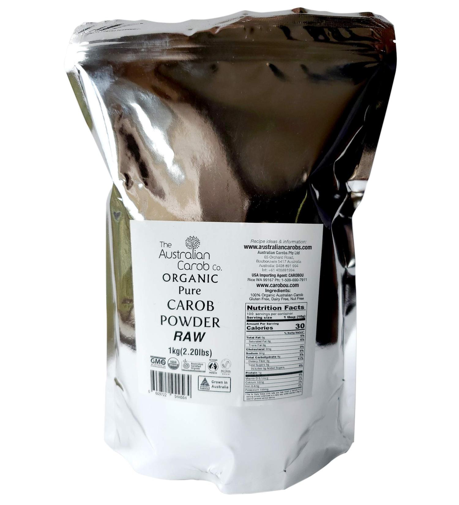Premium Australian Raw Organic Carob Powder - 100% Natural Superfood - Buy Online on GoSupps.com