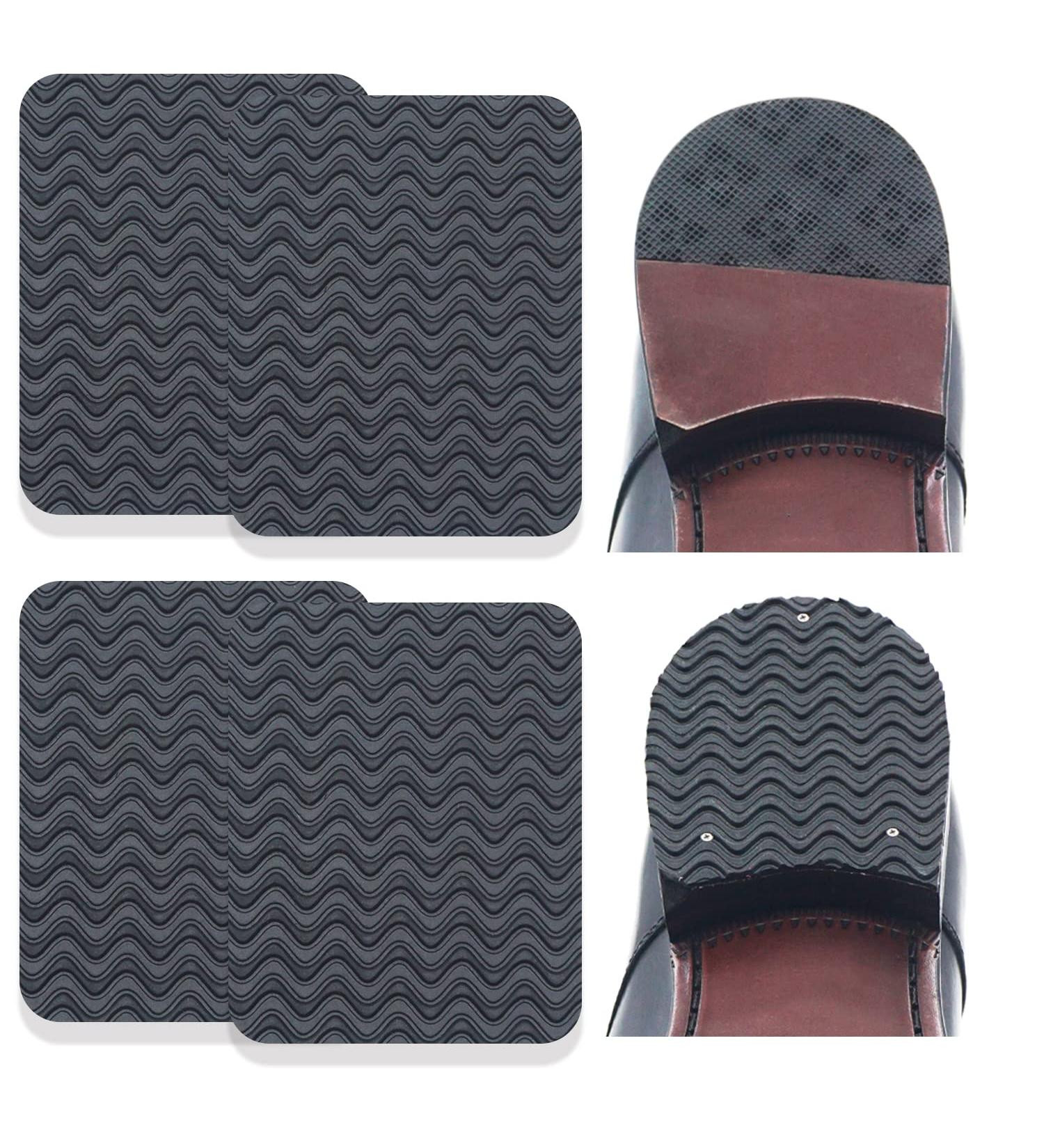 JL-Group Non-Slip Shoe Pads - Adhesive Sole Protectors & Rubber Heel Repair Kit - 2 Pairs (Black) - Buy Online on GoSupps.com