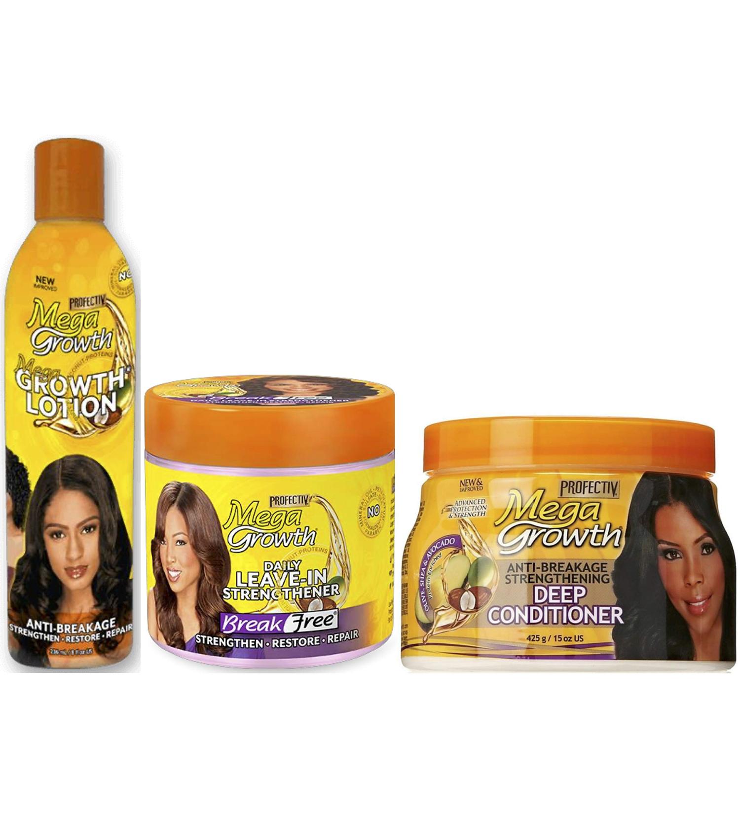 Profective Mega Growth AntiBreakage Growth Lotion daily leverin reinforcement & deep conditioner set of 3 - Buy Online on GoSupps.com