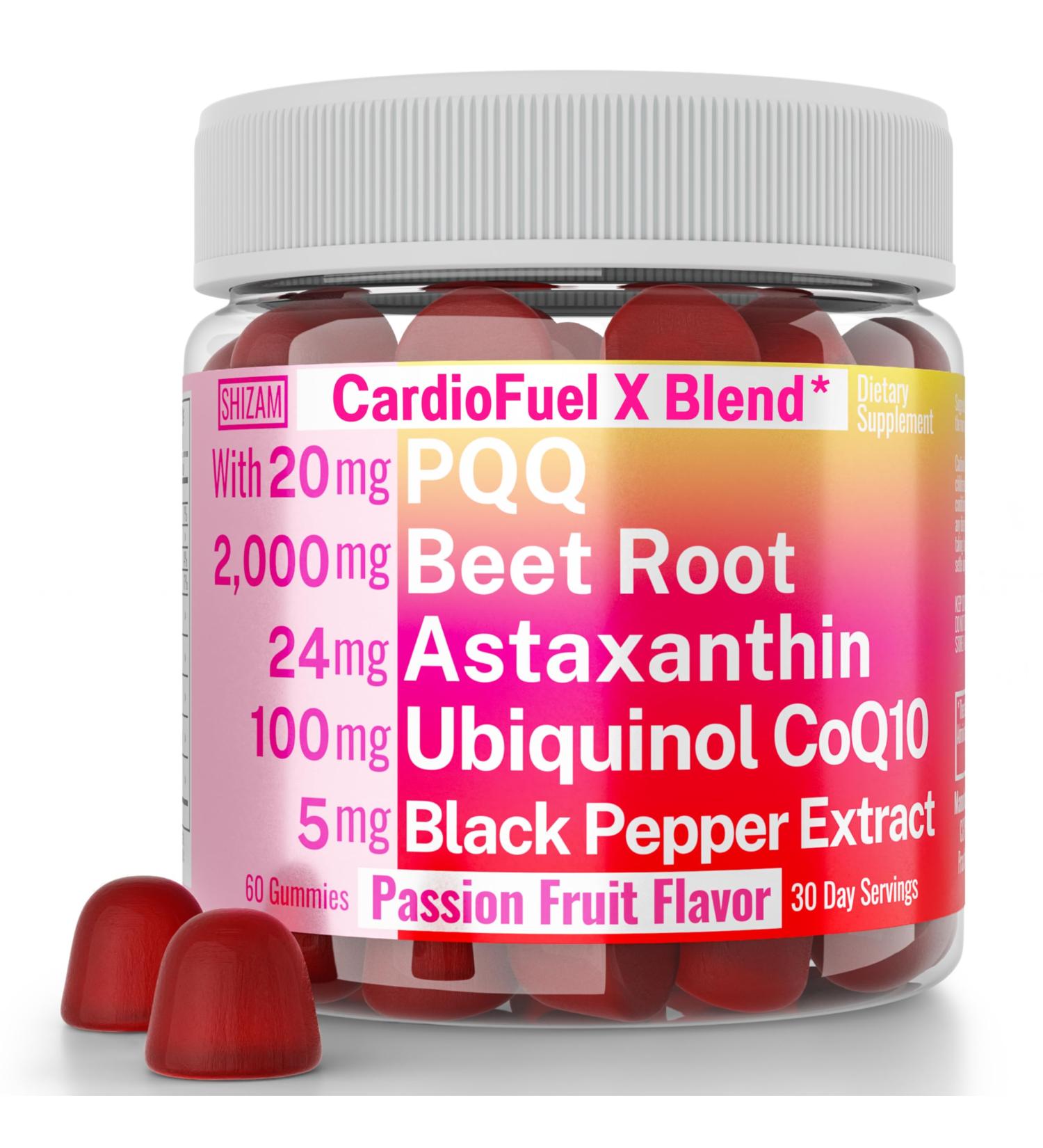 Buy Ubiquinol CoQ10 PQQ Astaxanthin Beets Gummies - Super Mitochondrial ATP Supplements for Energy Boost | 20mg-400mg Options Available - Buy Online on GoSupps.com