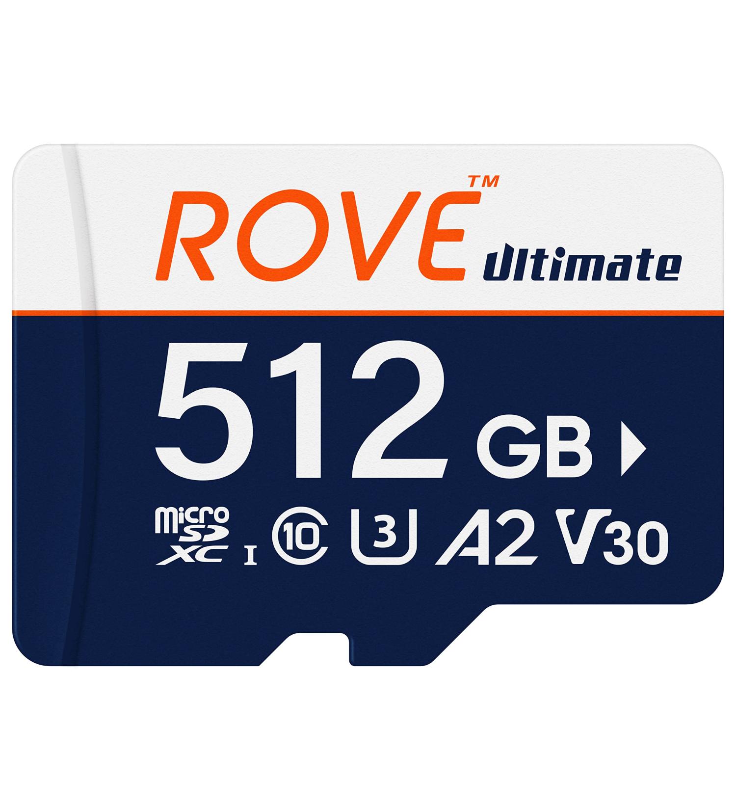 ROVE 512GB Ultimate Micro SD Card with USB 3.2 Type C Reader - 170MB/s, C10, U3, V30, 4K, A2 for Dash Cam, Android, Tablets, Games - Buy Online on GoSupps.com