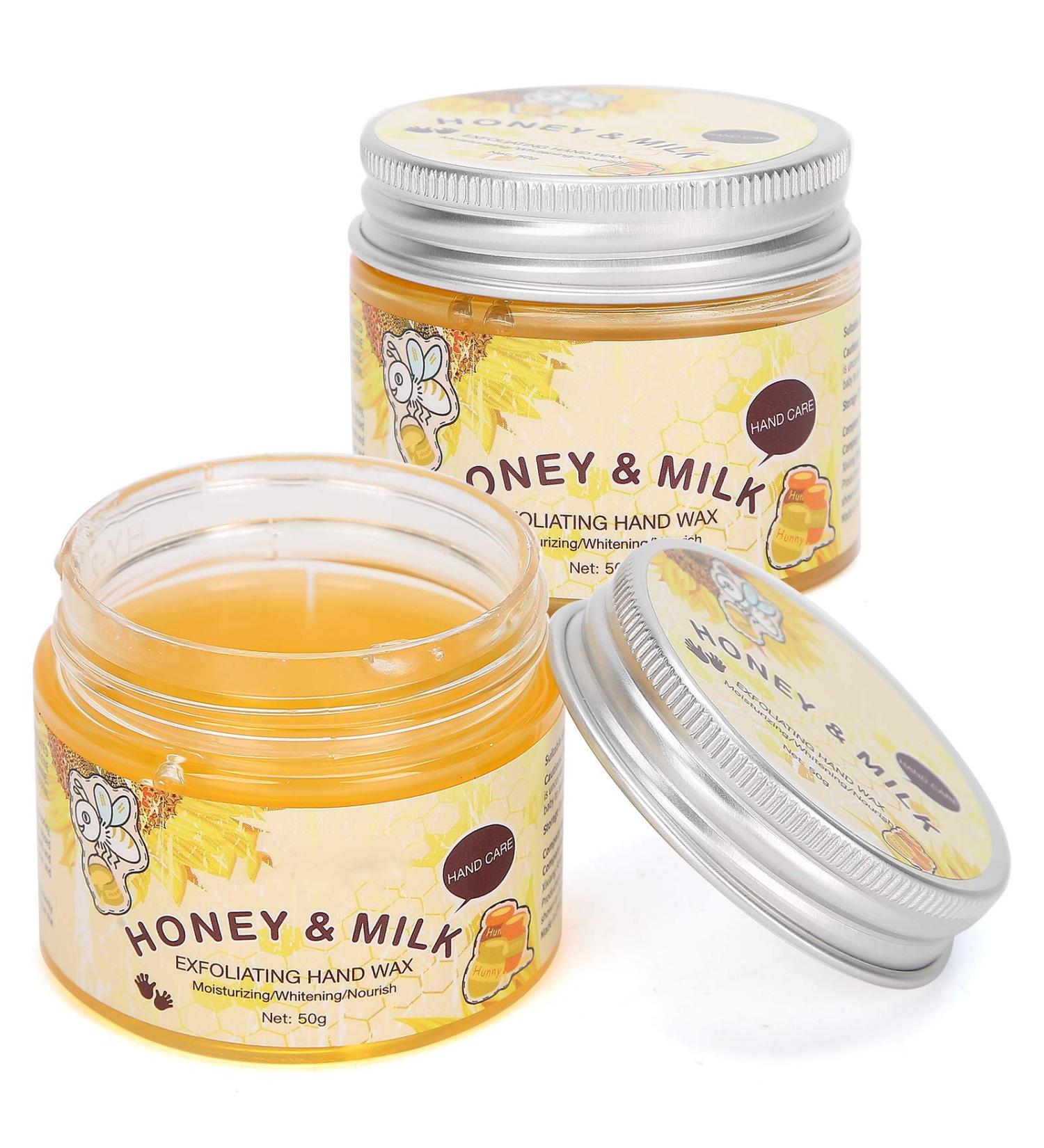 Masque pour les Mains Milk Honey Peel Off Hand Wax Hands Care Paraffin Milk Honey Hydratant Peel Off Hand Wax Mask Hydratant Exfoliant Nourish Skin 5.3oz/150ml - Buy Online on GoSupps.com