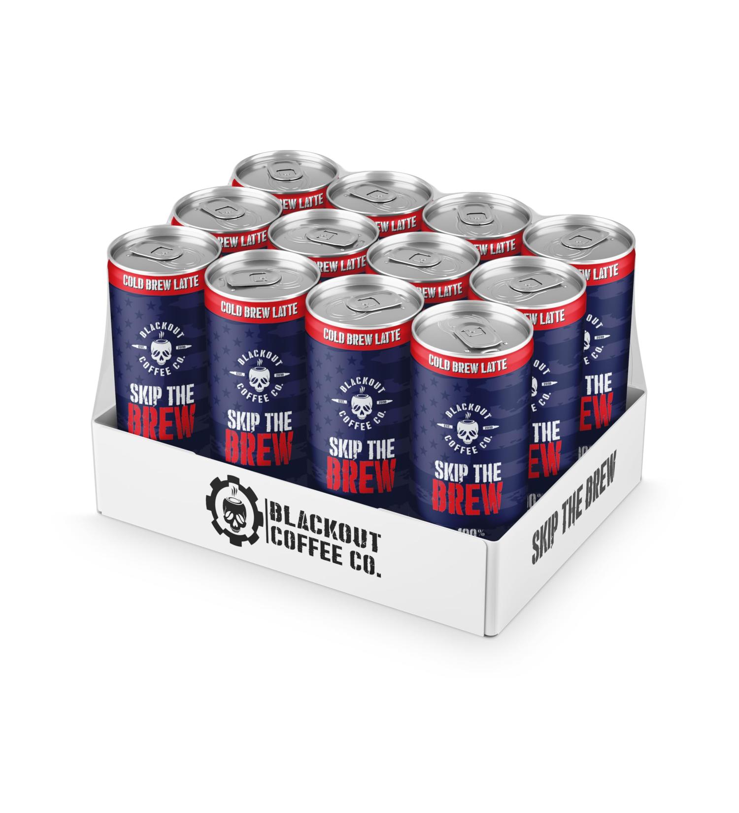Blackout Coffee Ready-to-Drink Cold Brew Latte - Smooth & Creamy Perfect for On-the-Go - 12 Pack (11 fl oz Cans - Buy Online on GoSupps.com