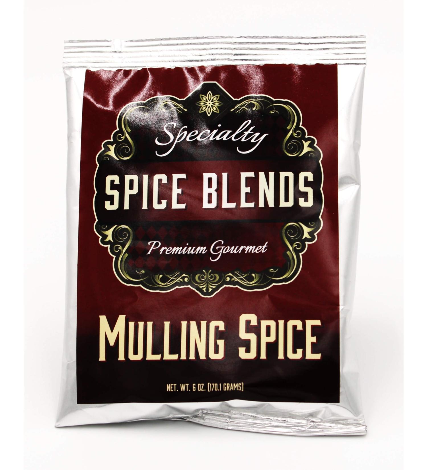 Specialty Spice Blends Mulling Spice Blend Packet - Premium Gourmet Specialty Spice Blend Mulled Spice with flavors of Cinnamon and Clove - Delicious Ingredients mix great with Apple Cider, Cranberry Juice & Wine 6 oz