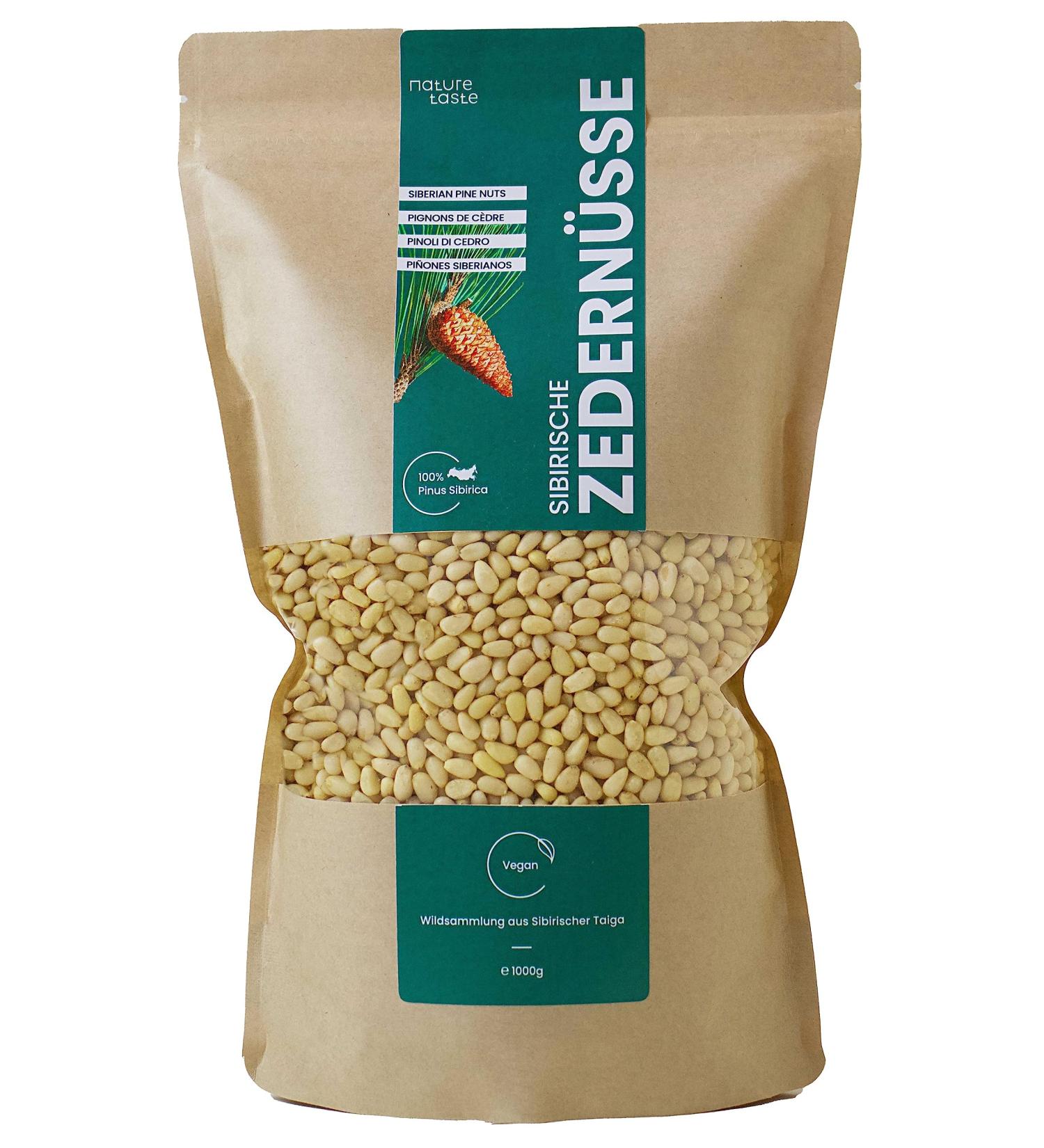 Buy Siberian Pine Nuts 1 kg | Fresh Untreated Cedar Nuts | Natural Harvest - Buy Online on GoSupps.com