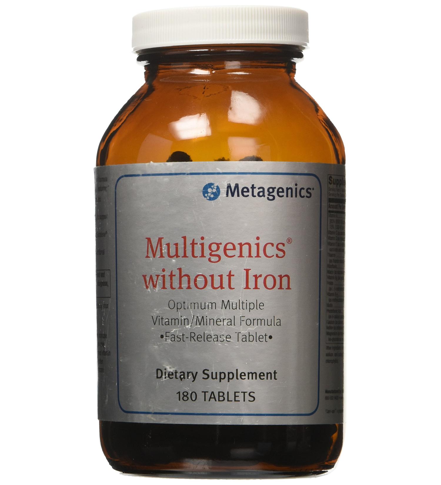 Metagenics Multigenics Without Iron 180 Tablets - Daily Multivitamin Supplement - Buy Online on GoSupps.com